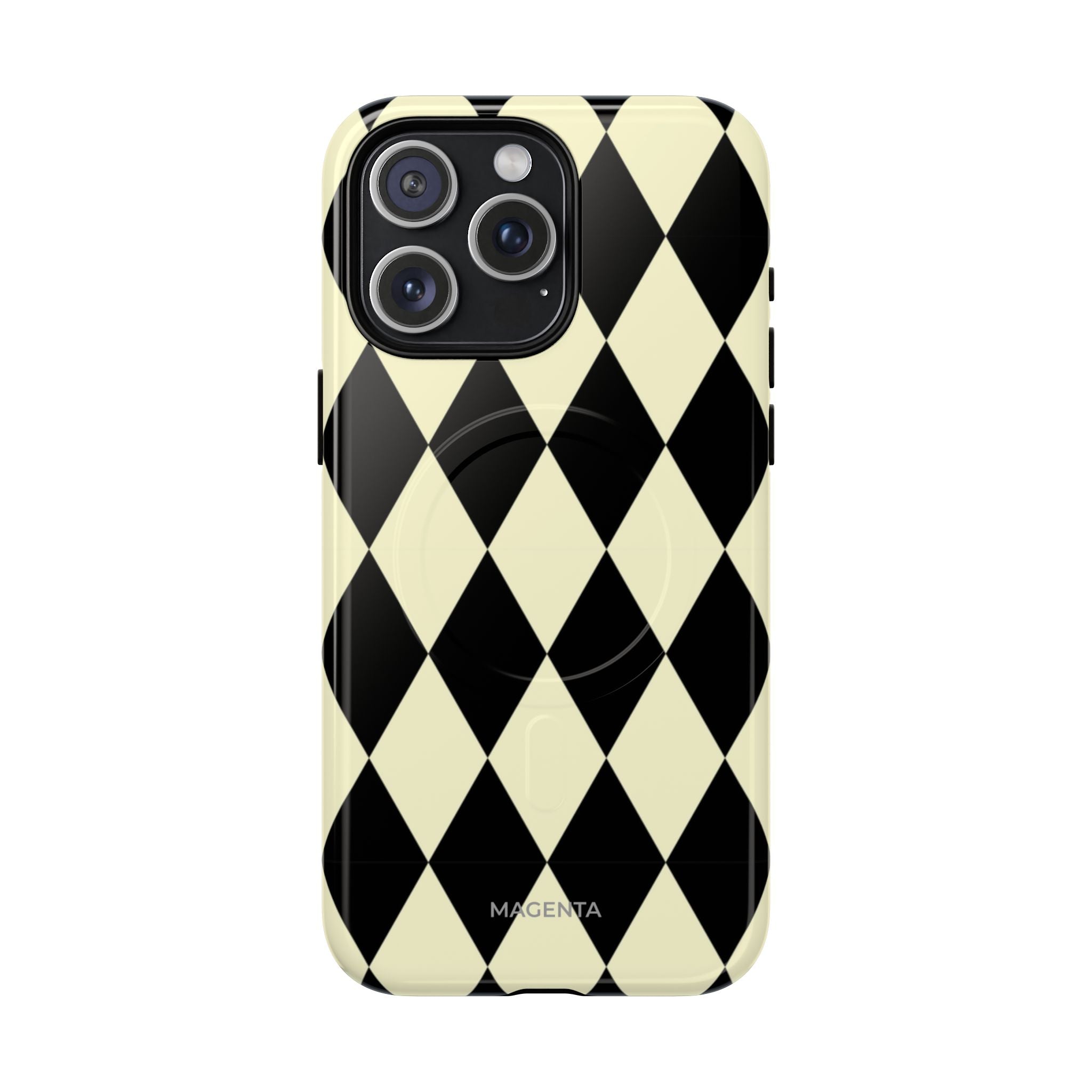 Black & Cream Geometric Tough Magnetic Case