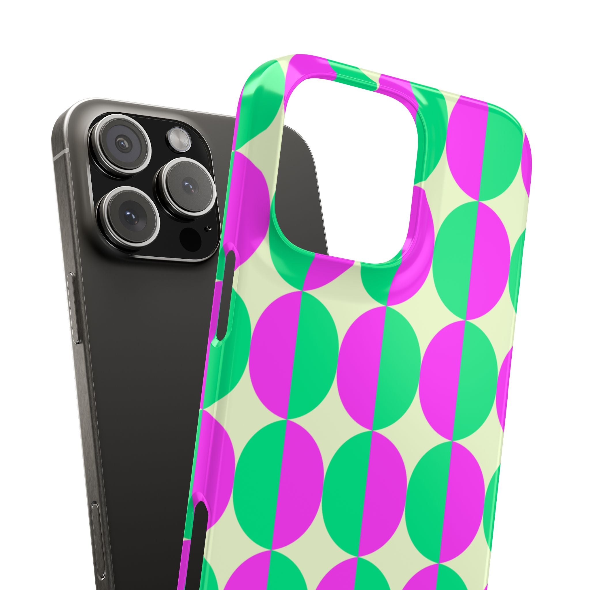 Purple Green Circle Snap Case