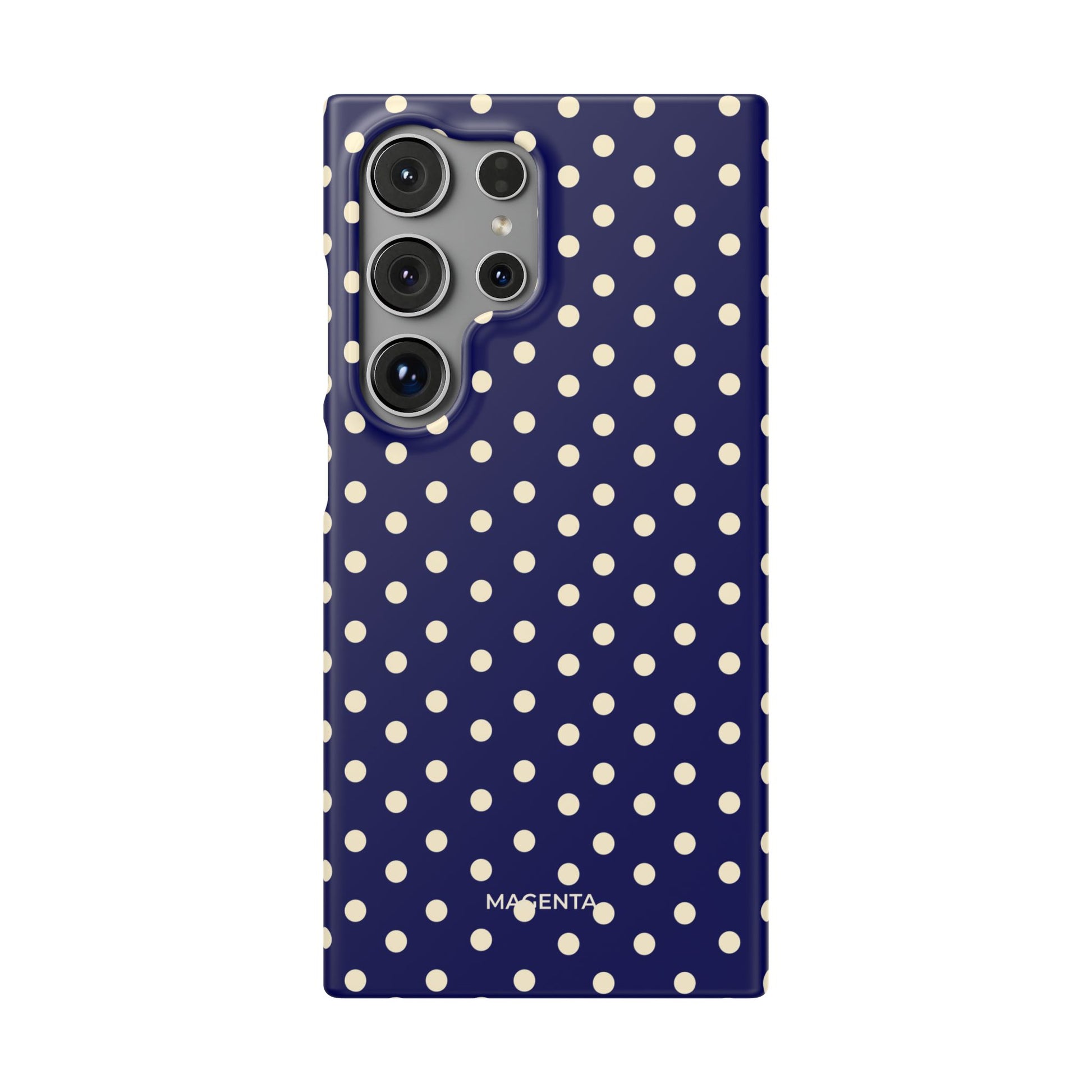 Cream On Navy Polka Dot Snap Case