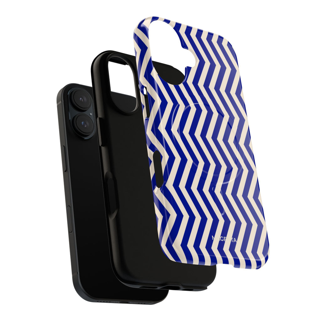 Blue Chevron Tough Mag Case
