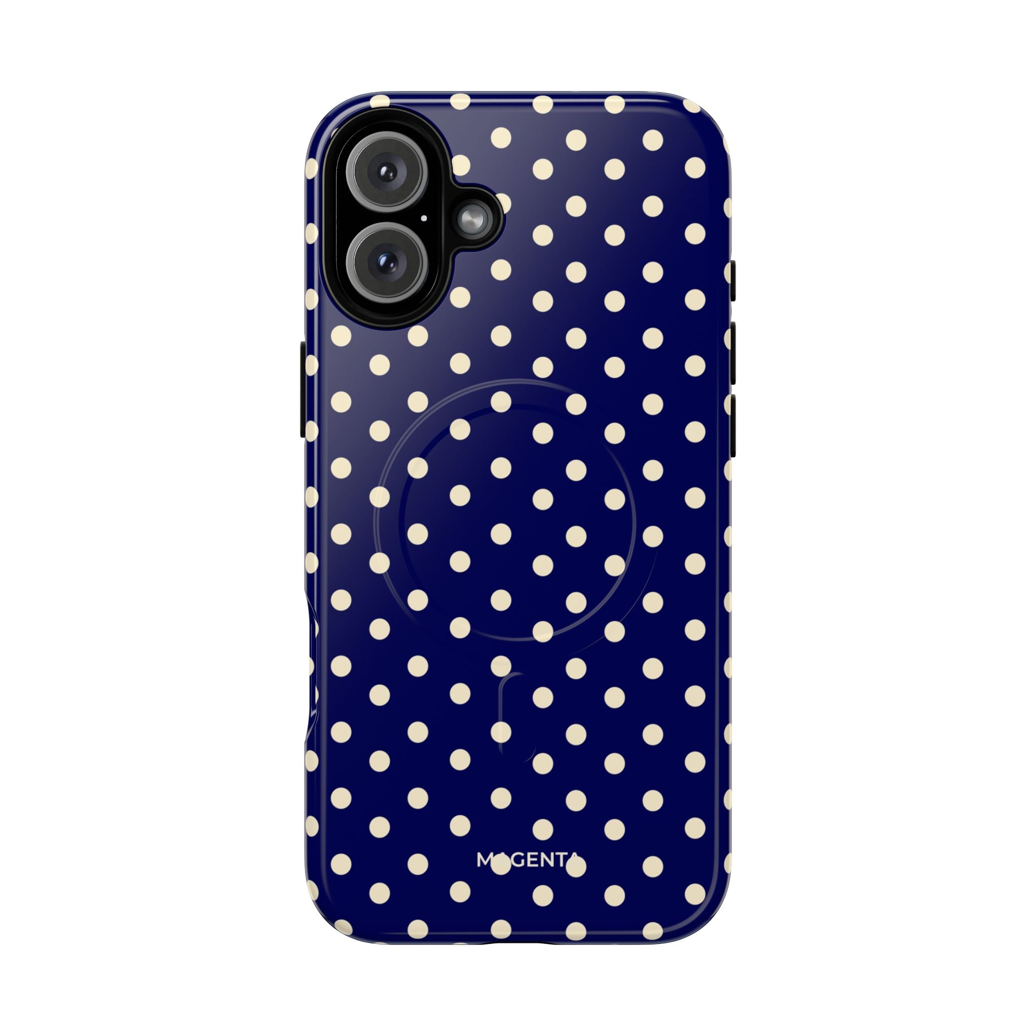 Cream On Navy Tough Magnetic Case