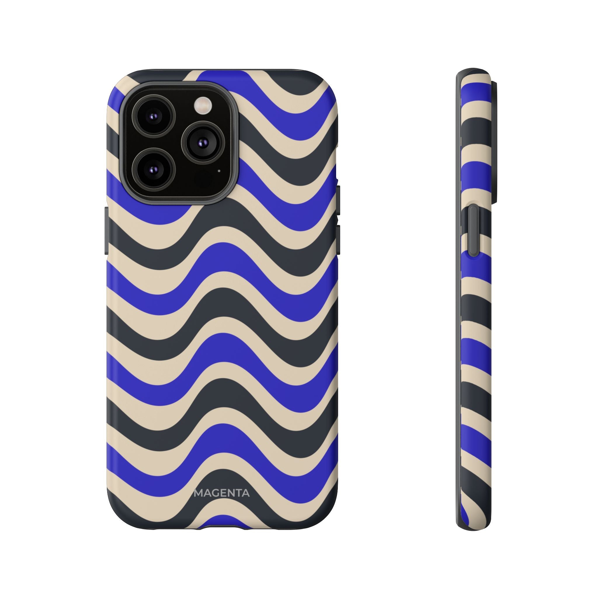 Black & Blue Waves Tough Case