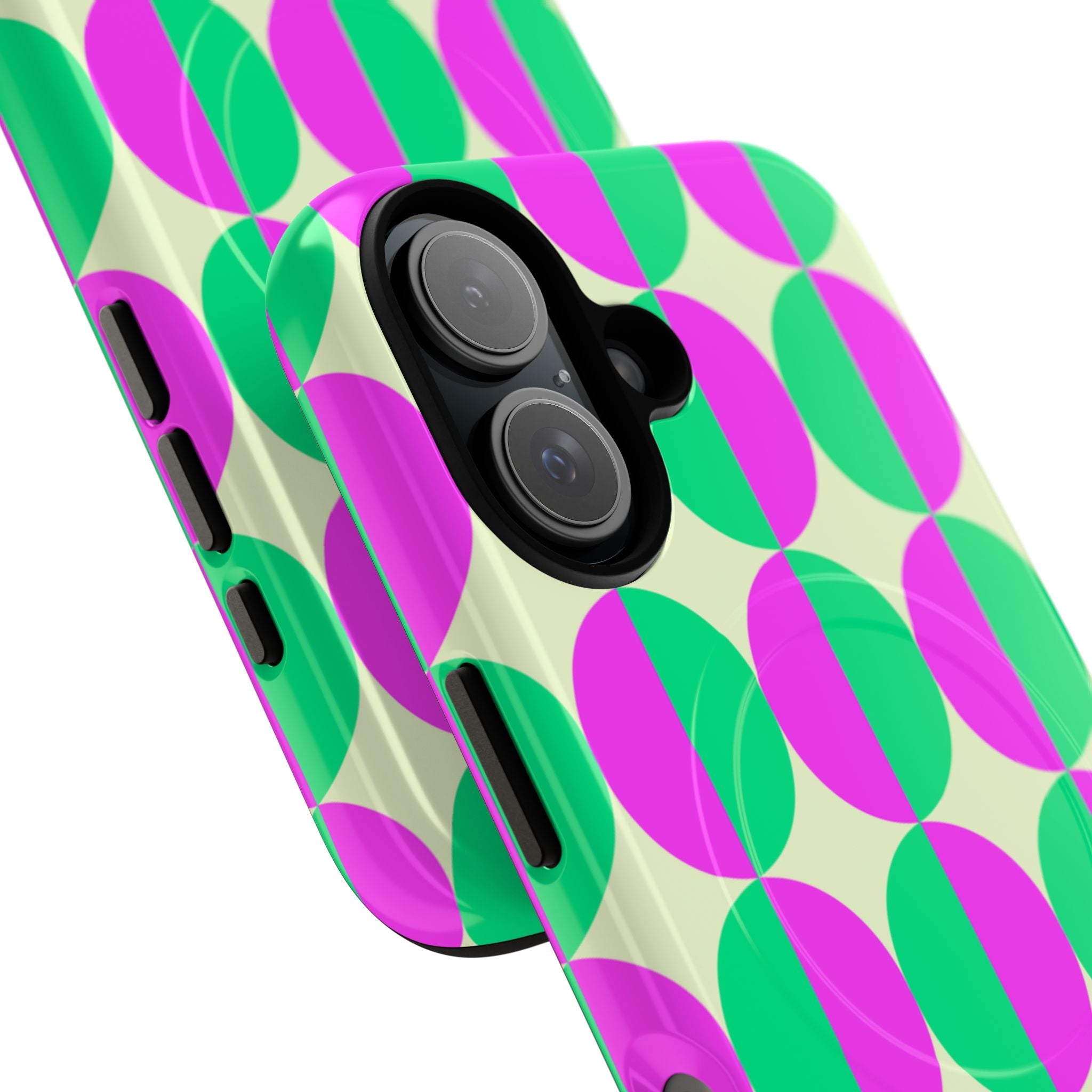 Pink Green Circle Tough Mag Case