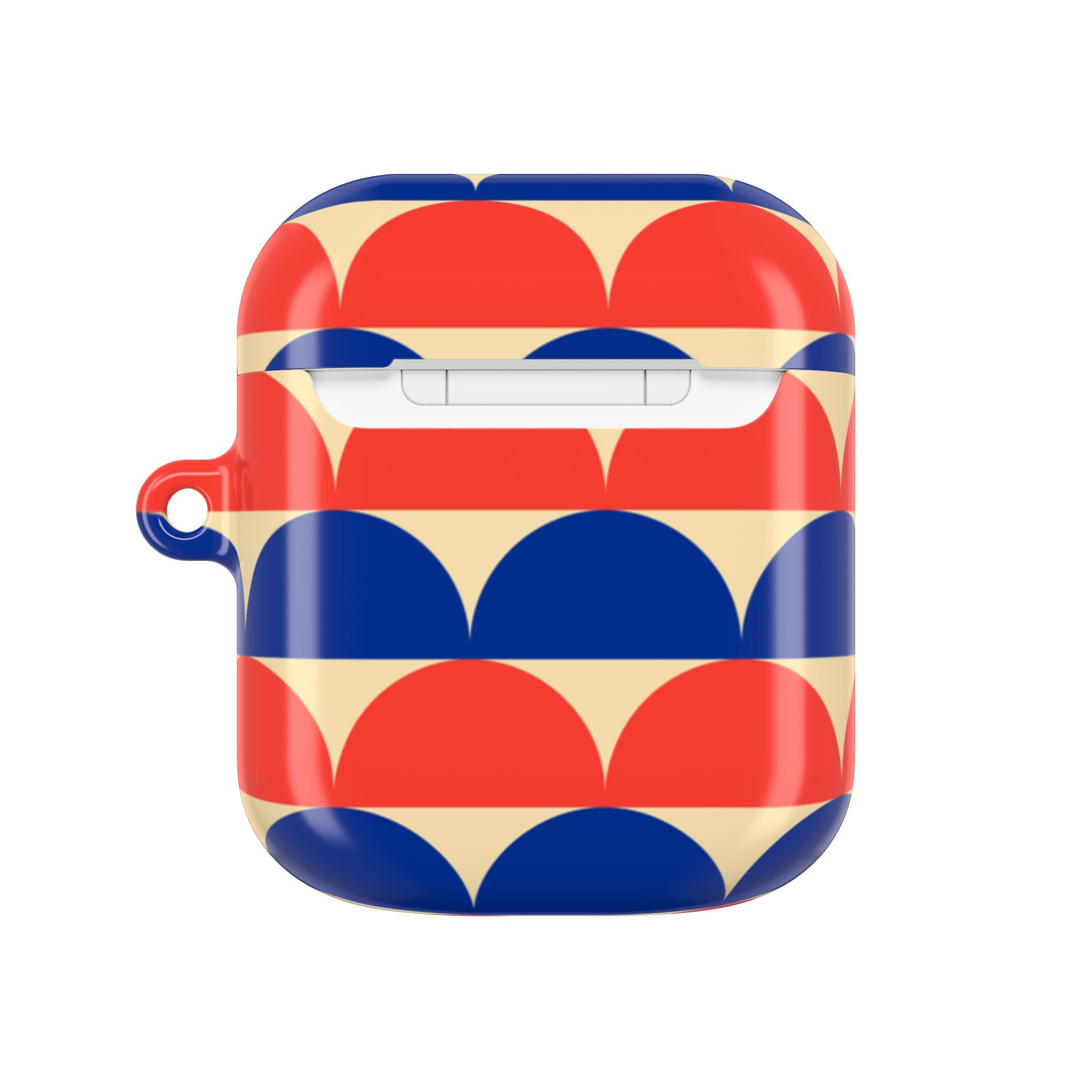 Blue Red Half Circle AirPods Case