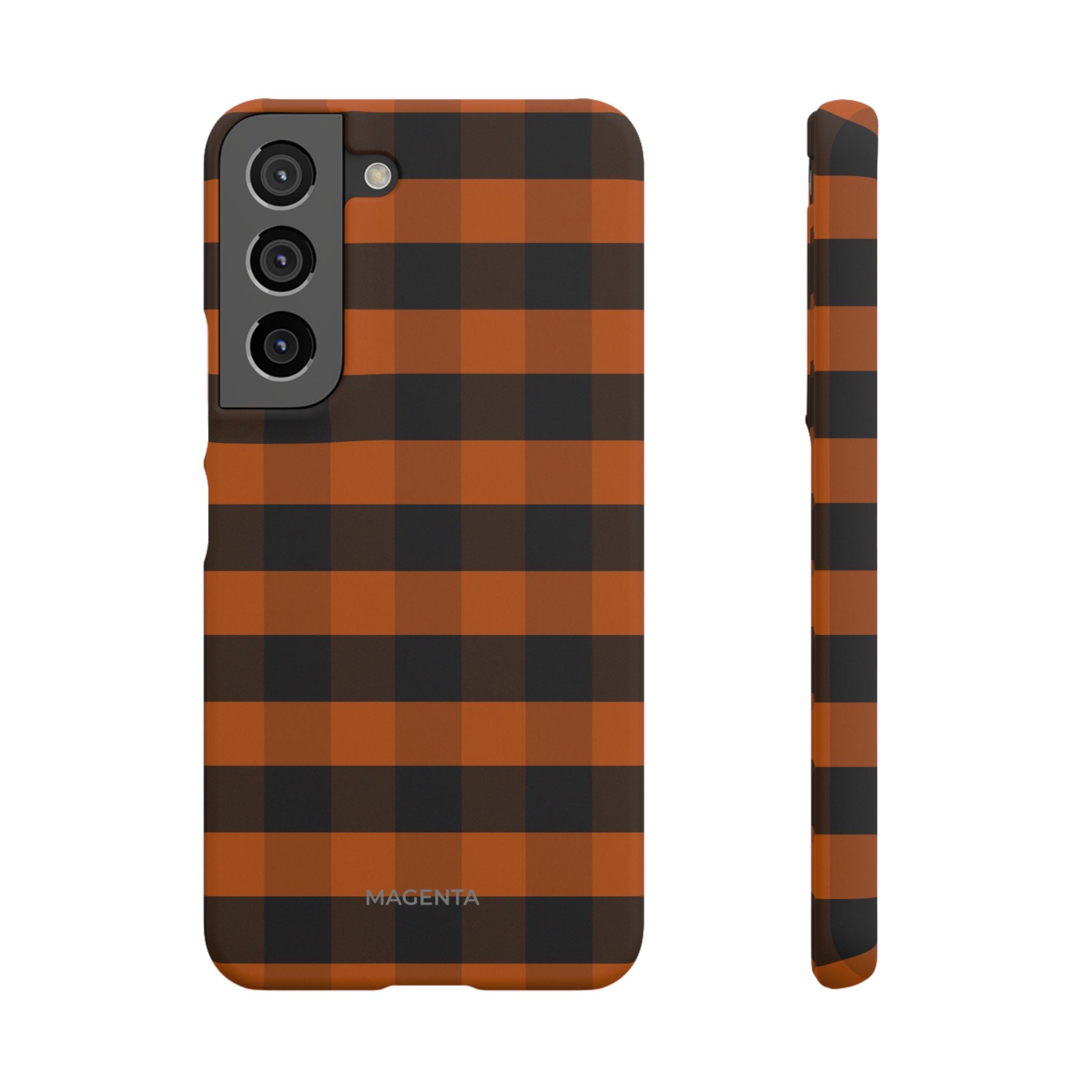 Orange Plaid Snap Case