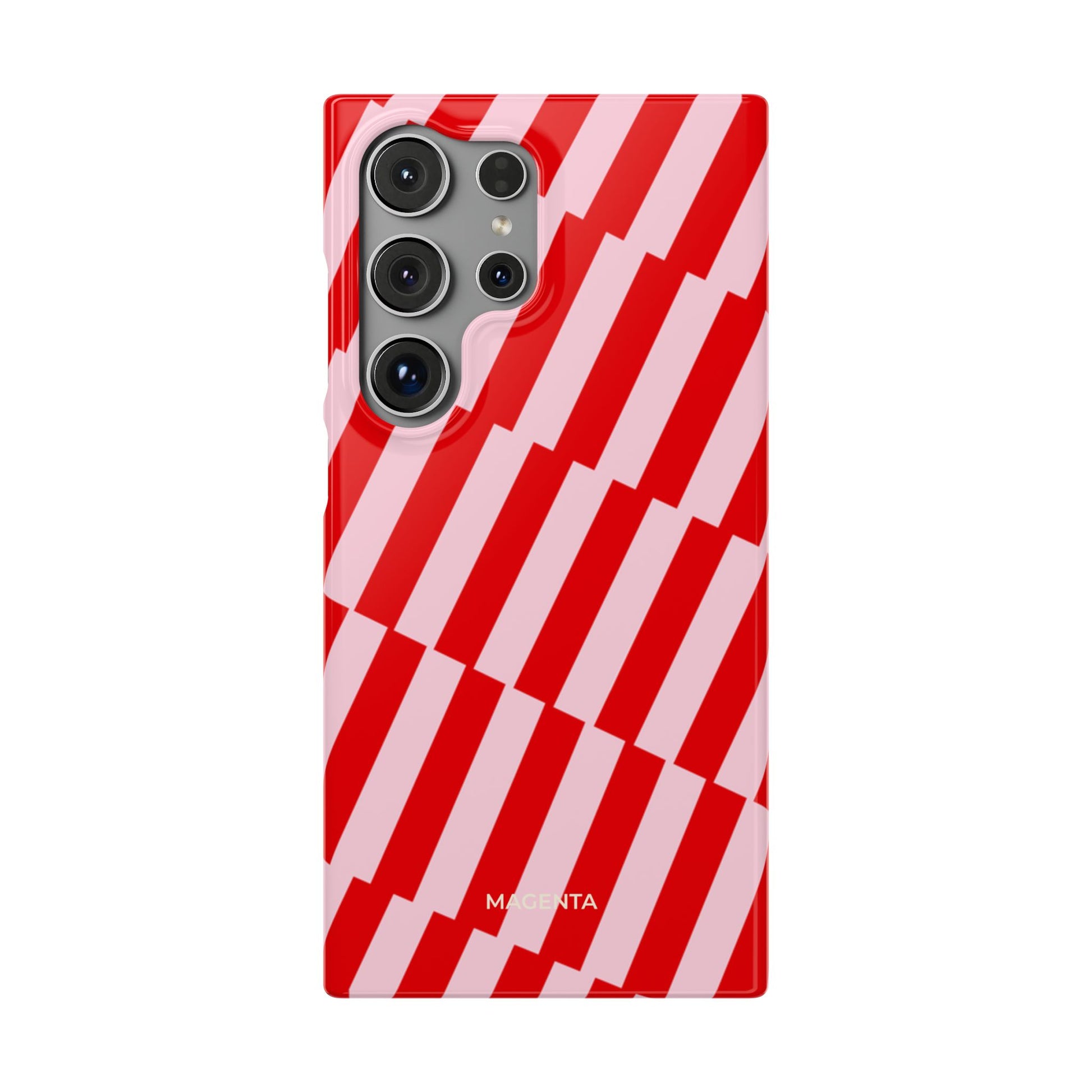 Cherry Pinstripe Snap Case