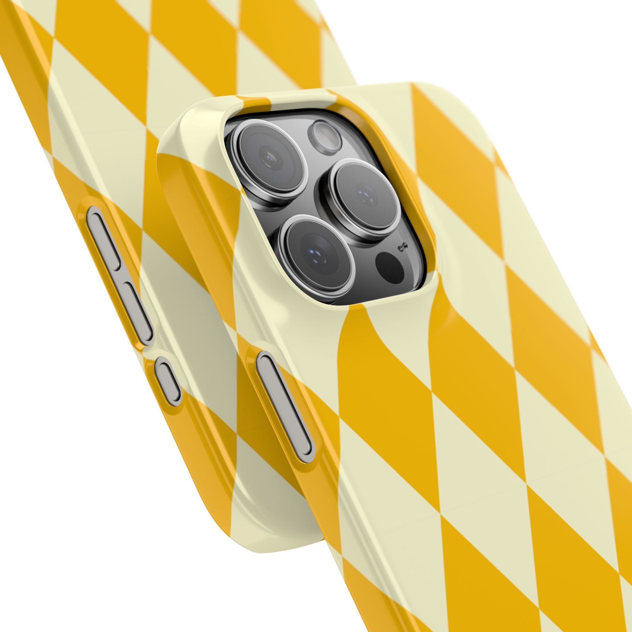 Yellow & Cream Geometric Snap Case