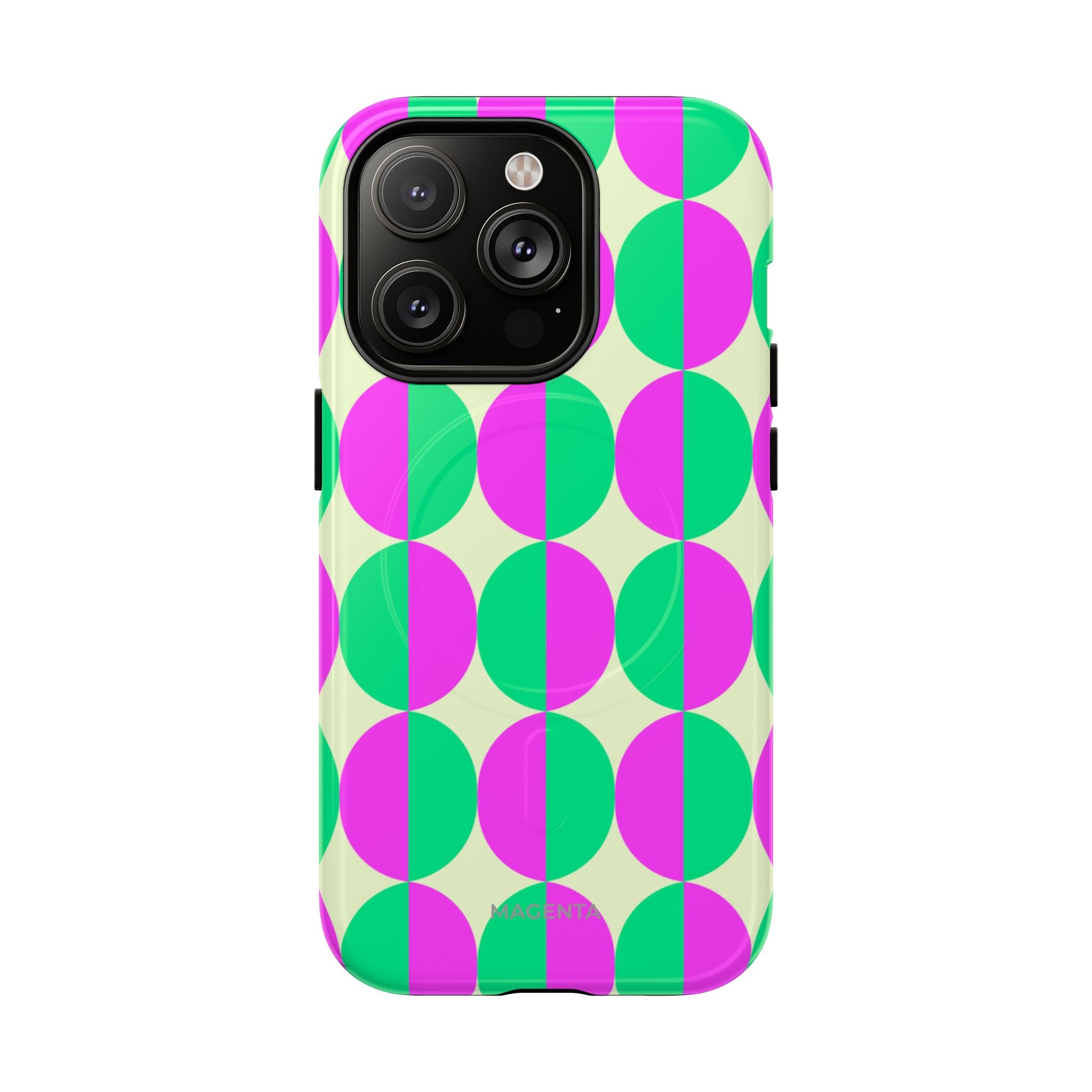 Pink Green Circle Tough Mag Case