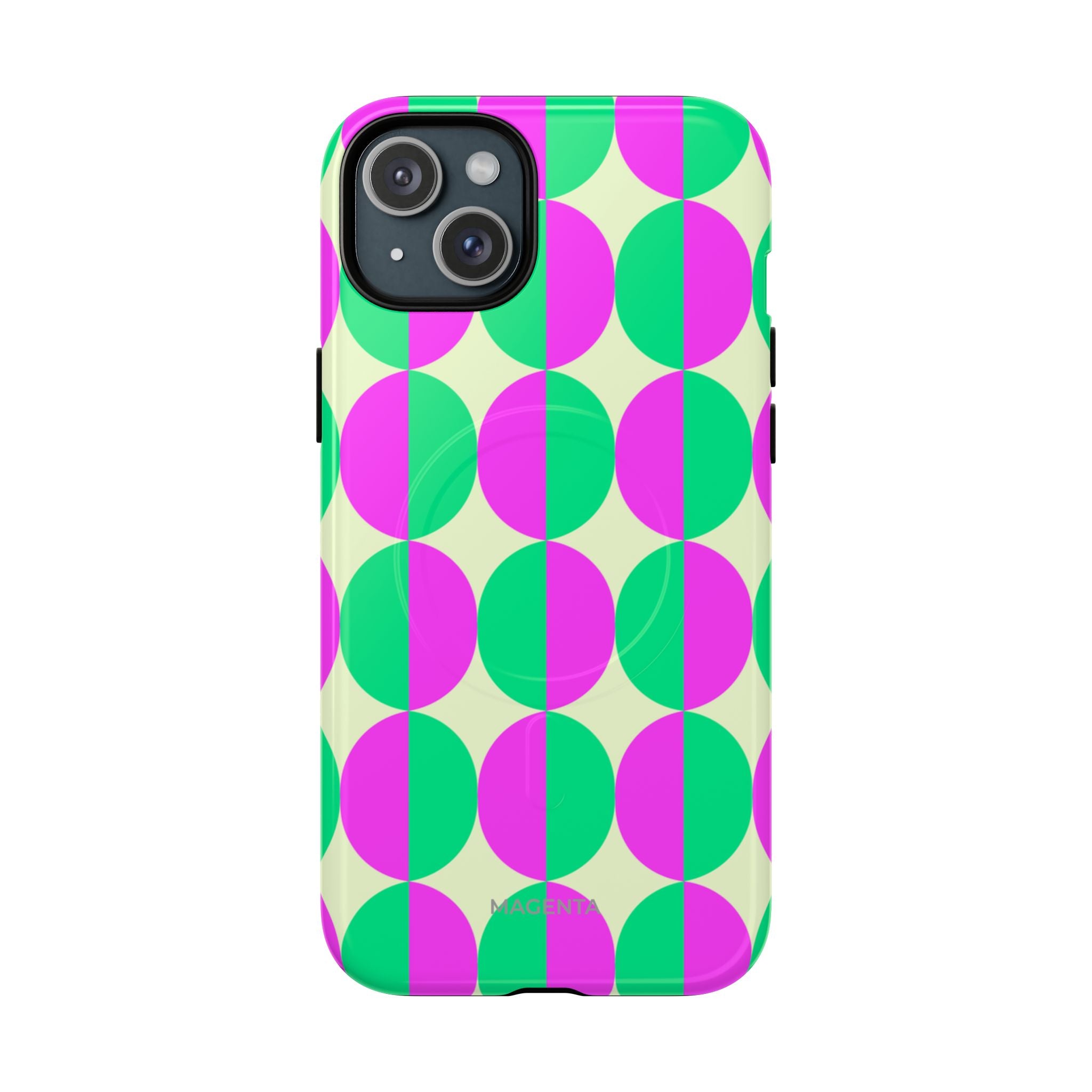 Pink Green Circle Tough Mag Case