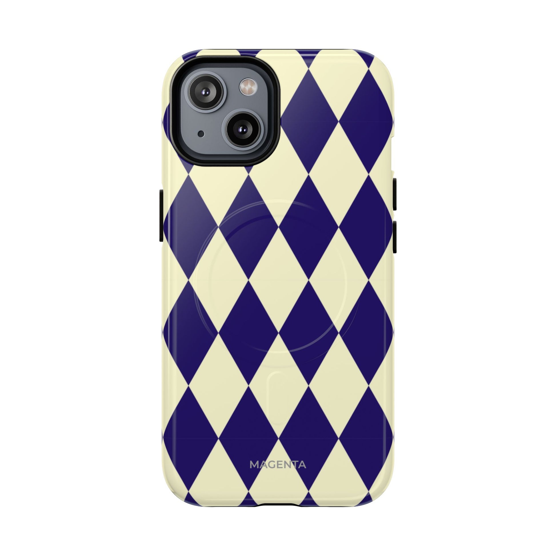 Navy & Cream Geometric Tough Magnetic Case
