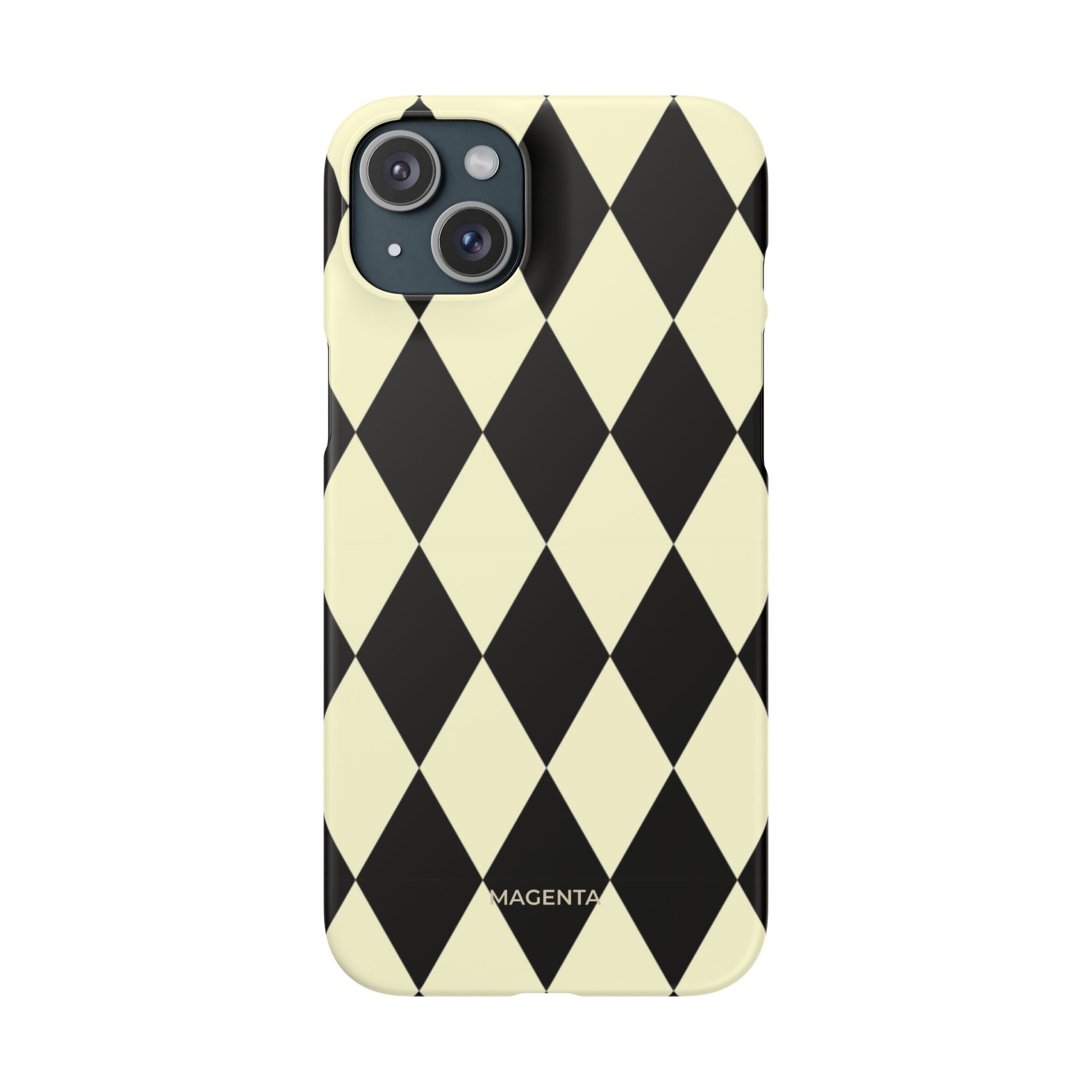 Black & Cream Geometric Snap Case