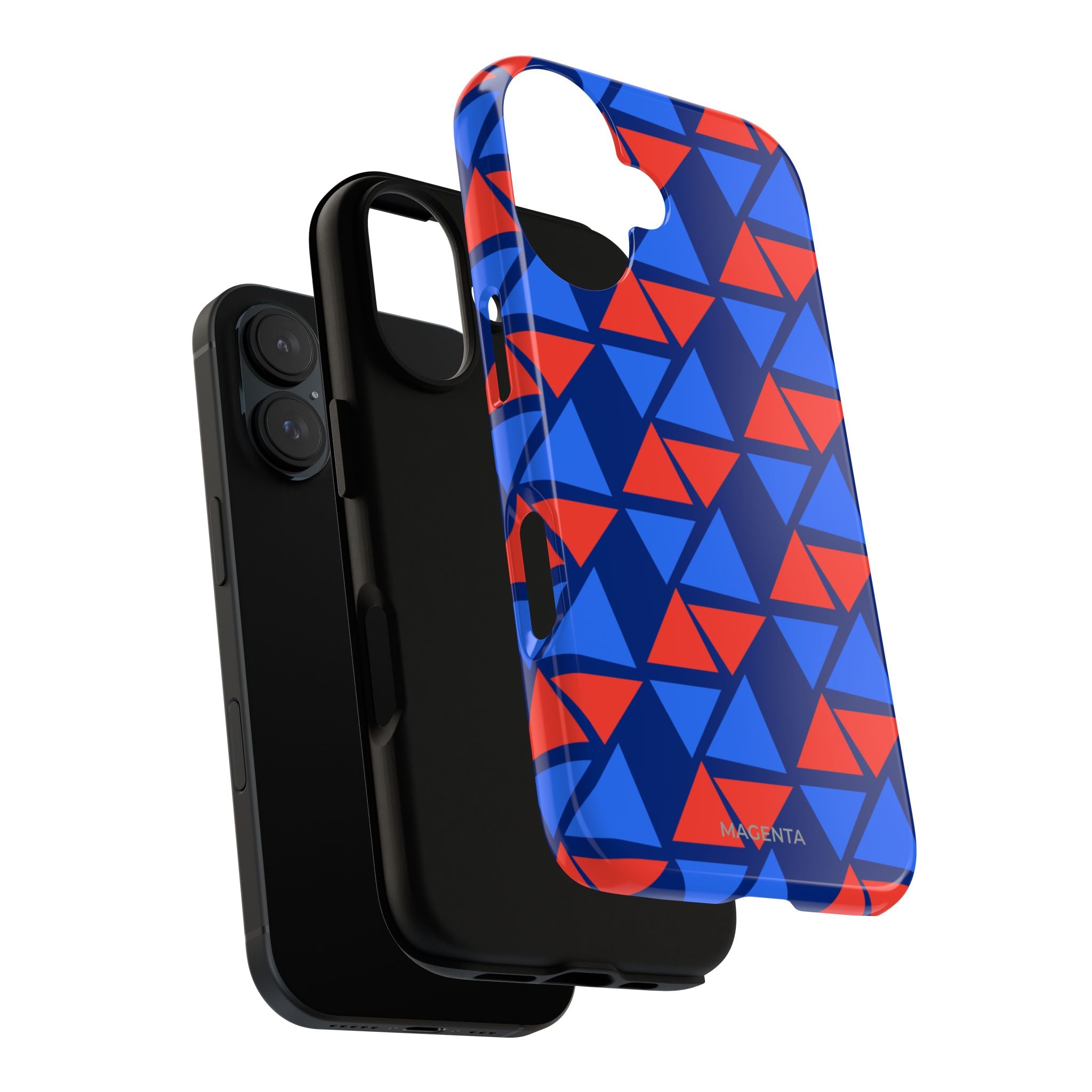 Blue Red Triangle Tough Case