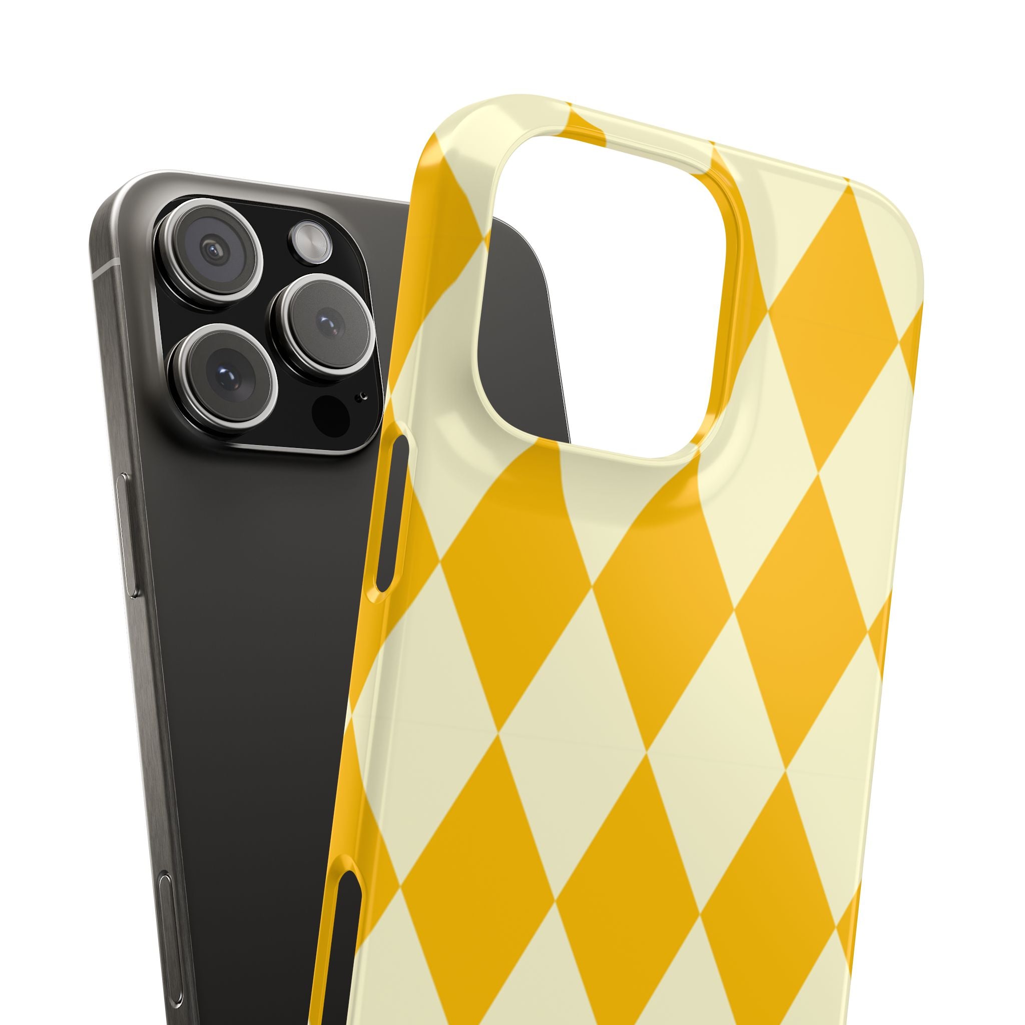 Yellow & Cream Geometric Snap Case