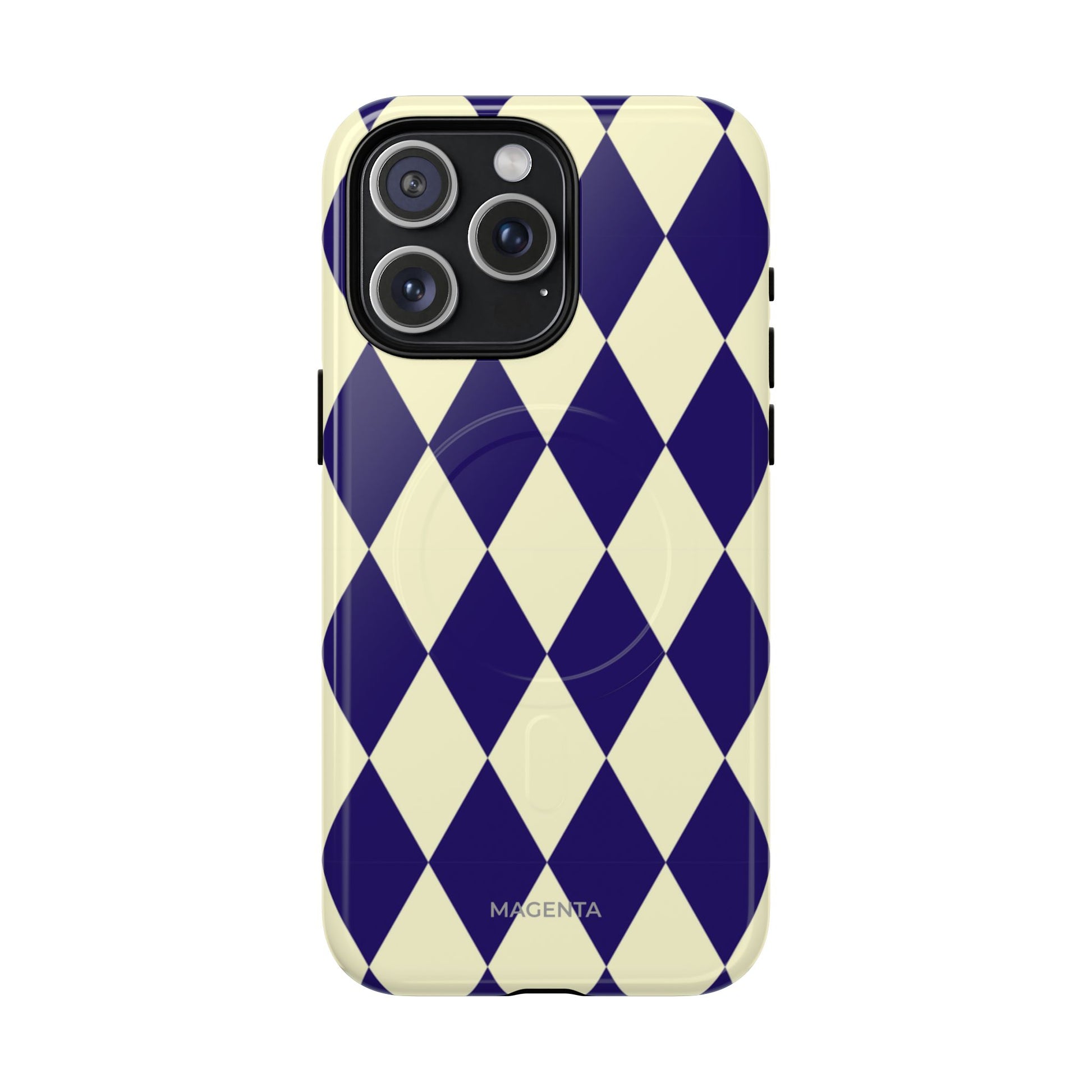 Navy & Cream Geometric Tough Magnetic Case