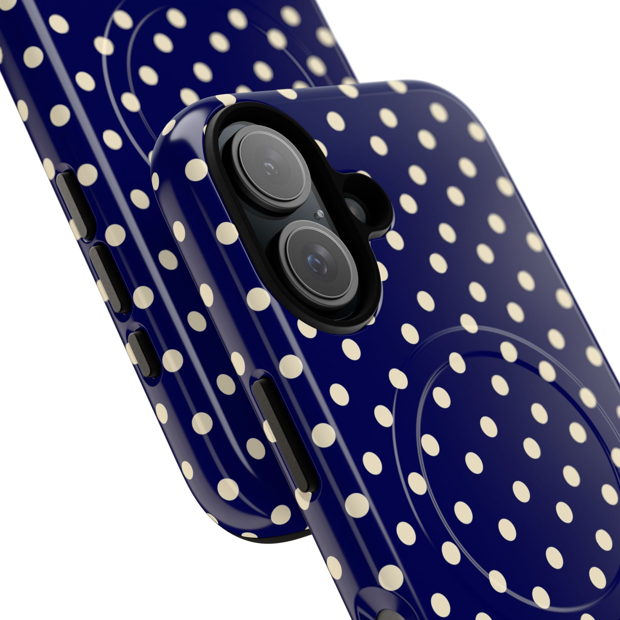 Cream On Navy Tough Magnetic Case