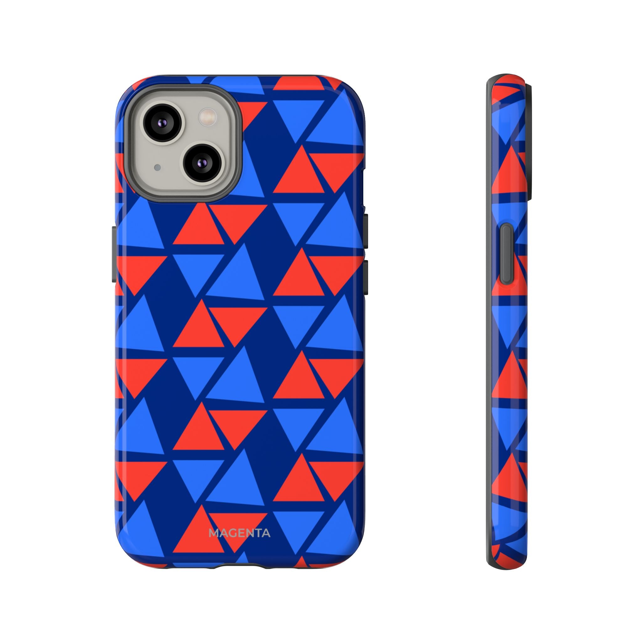 Blue Red Triangle Tough Case