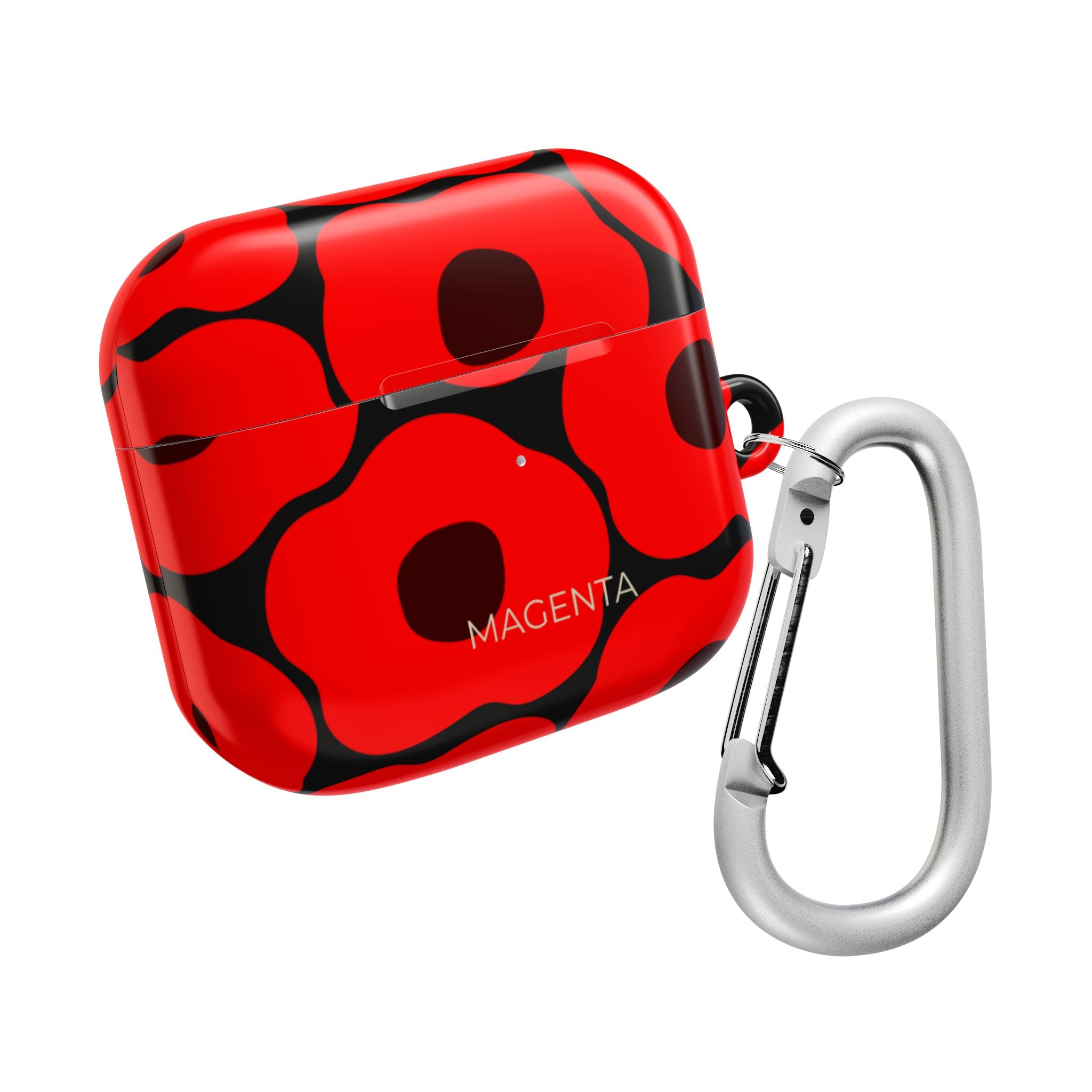 Red Poppy On Black AirPods Gen 3 Case