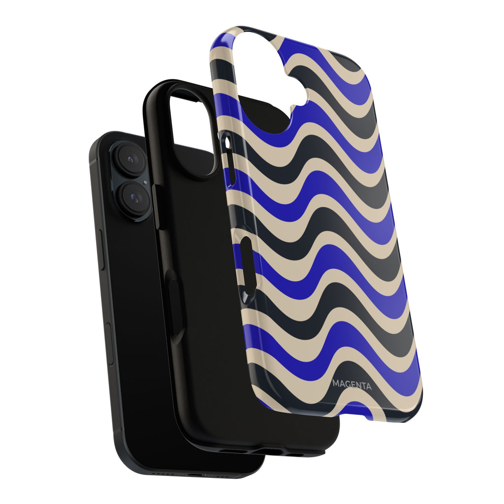 Black & Blue Waves Tough Case