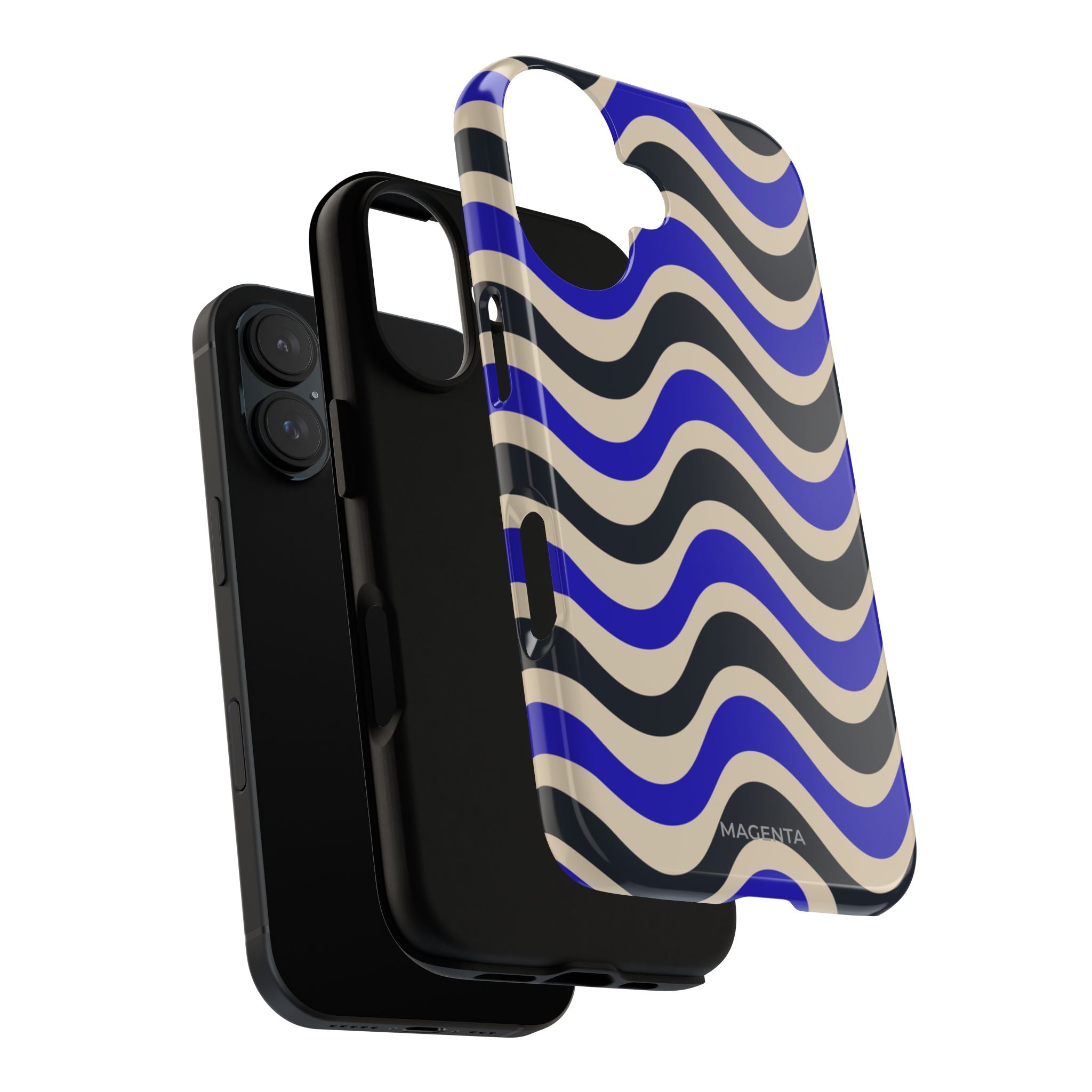 Black & Blue Waves Tough Case