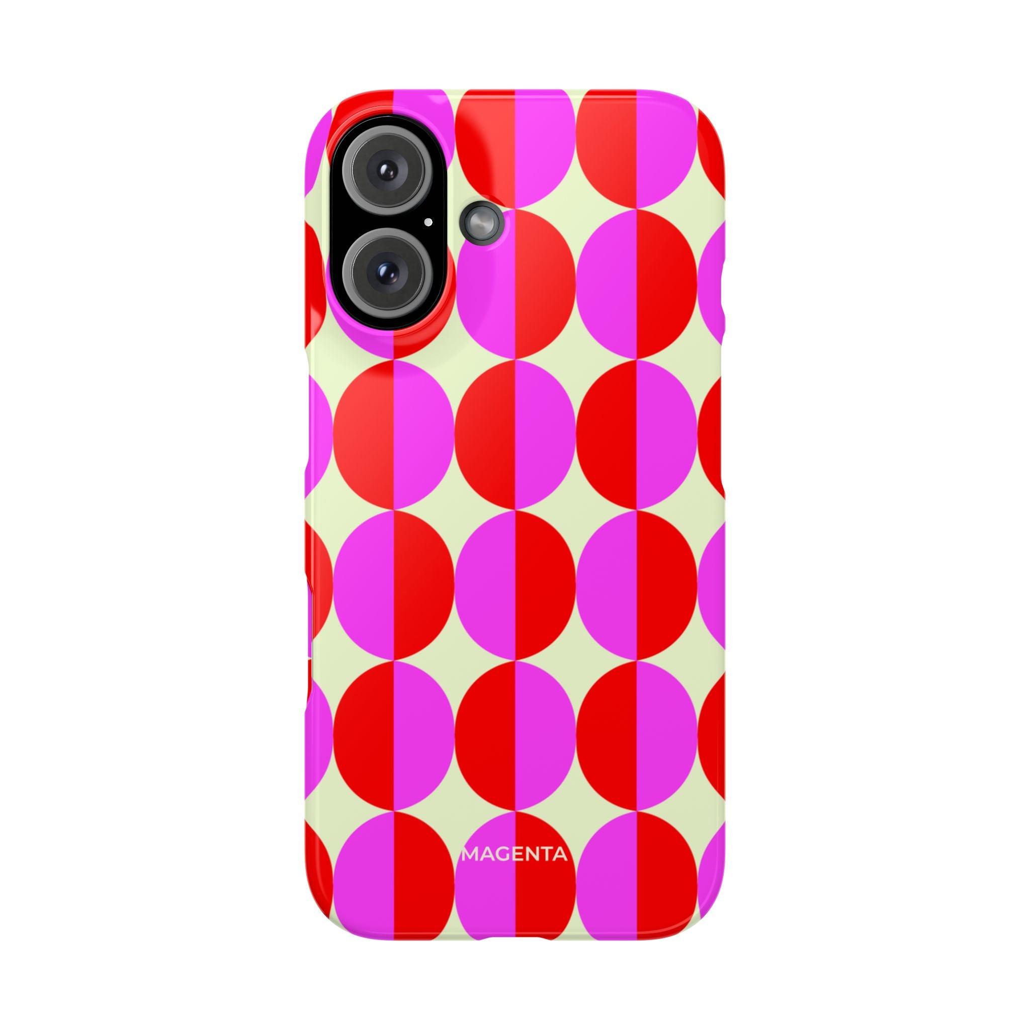 Red Pink Circle Snap Case