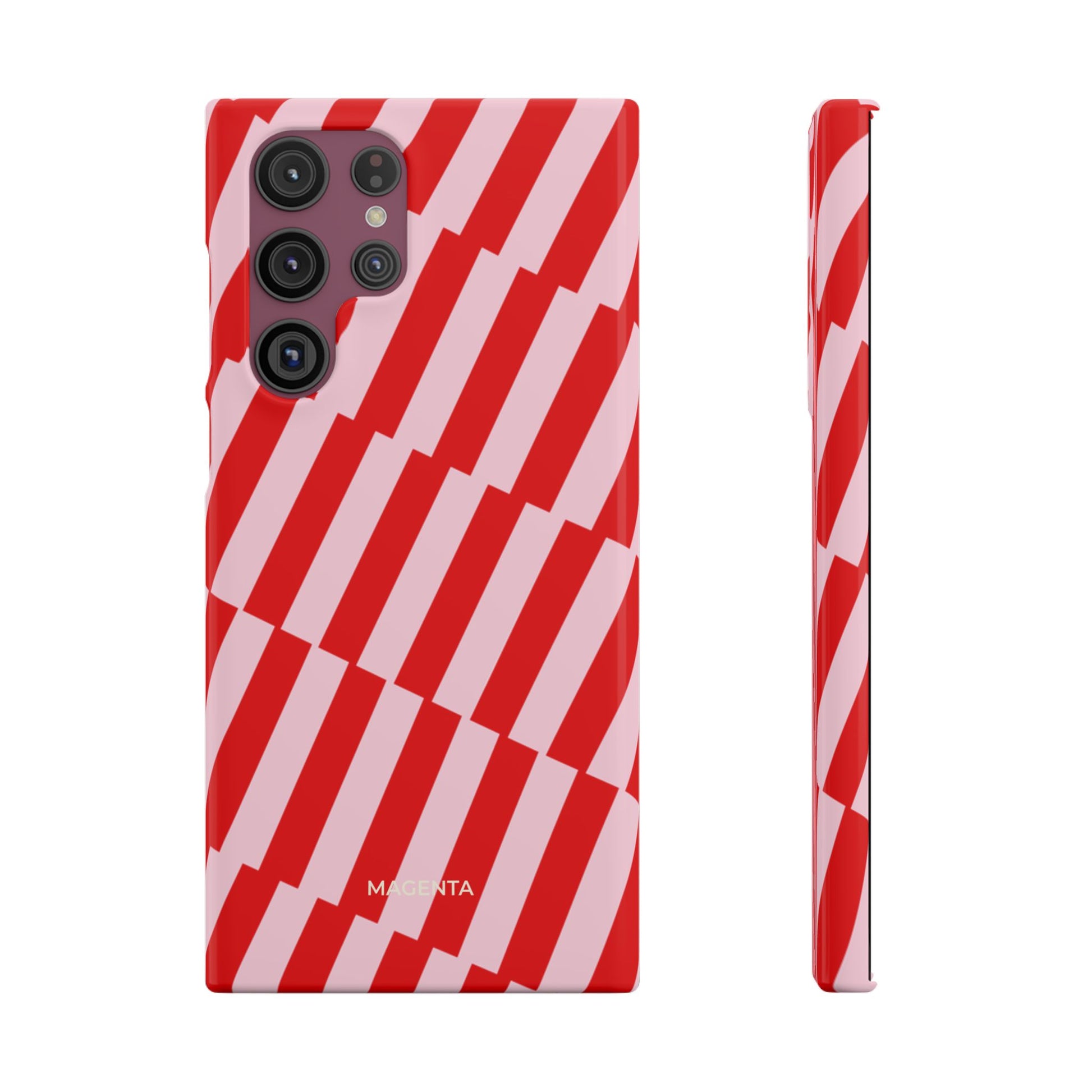 Cherry Pinstripe Snap Case