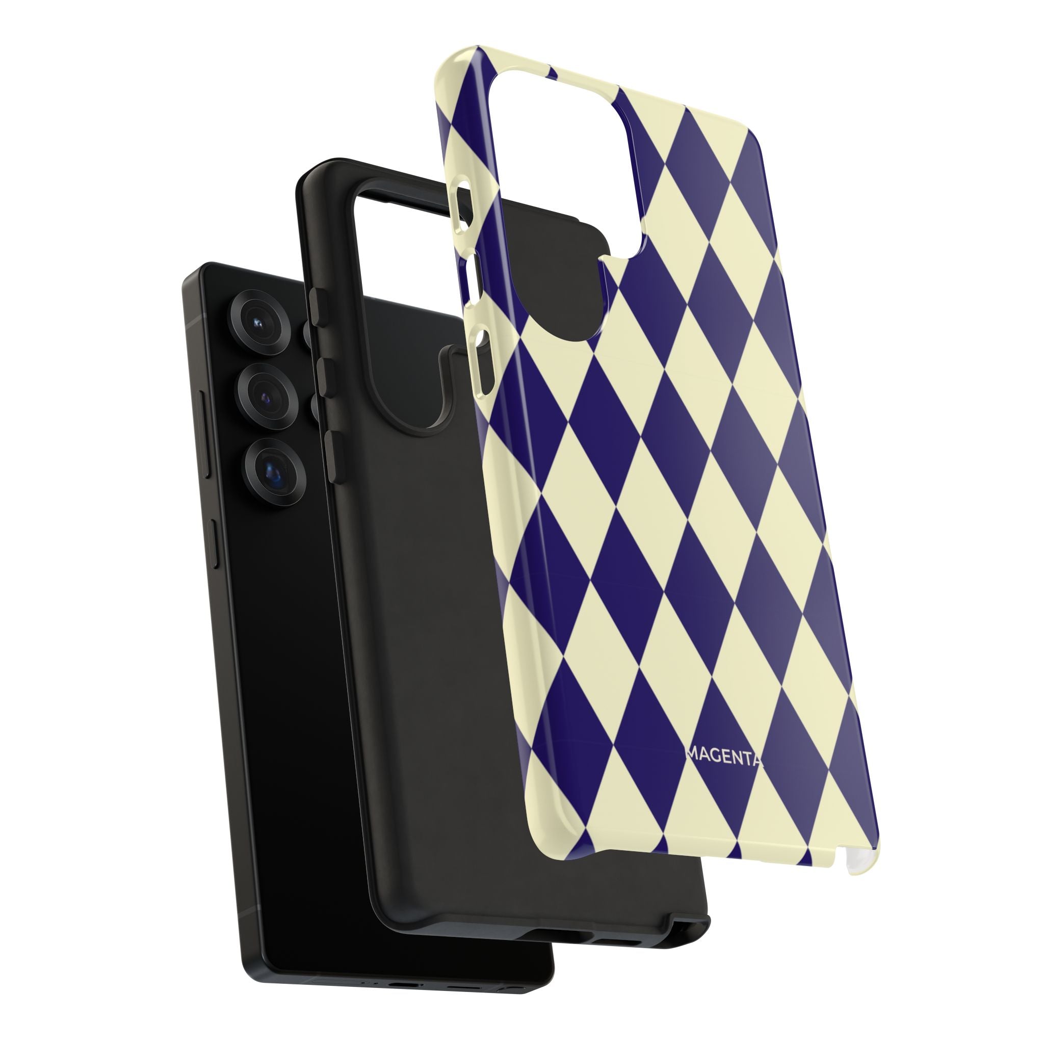 ์Navy & Cream Geometric Tough Case