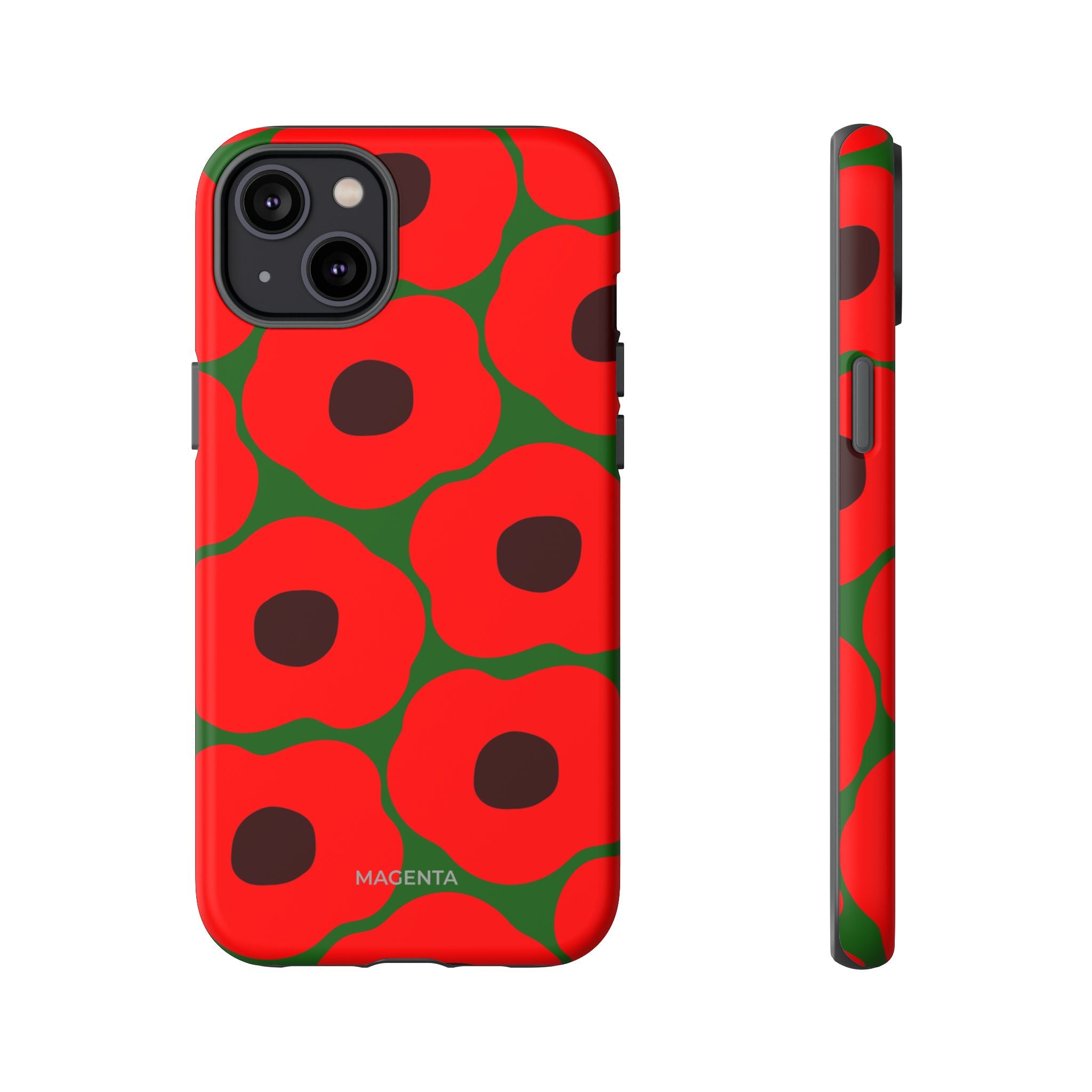 Red Poppy On Deep Green Tough Case