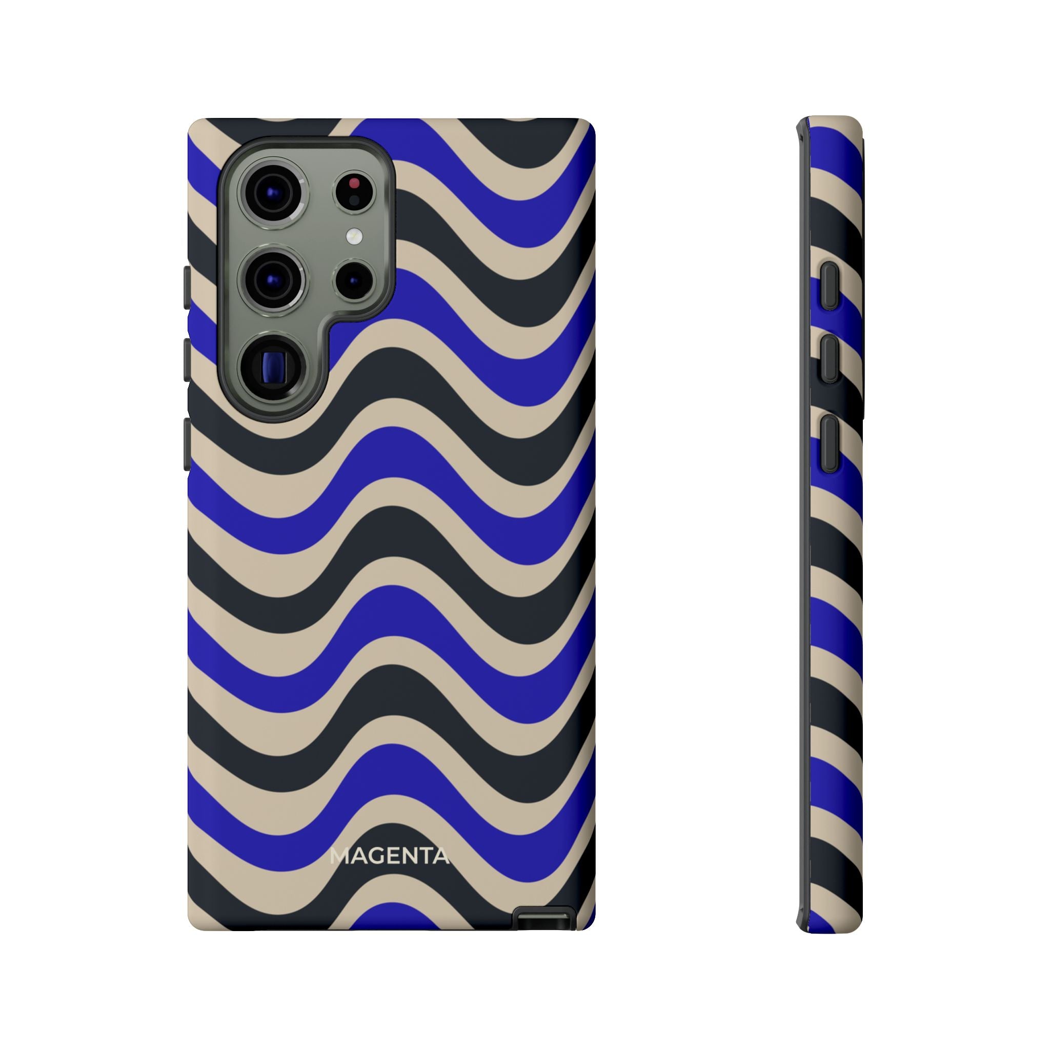 Black & Blue Waves Tough Case
