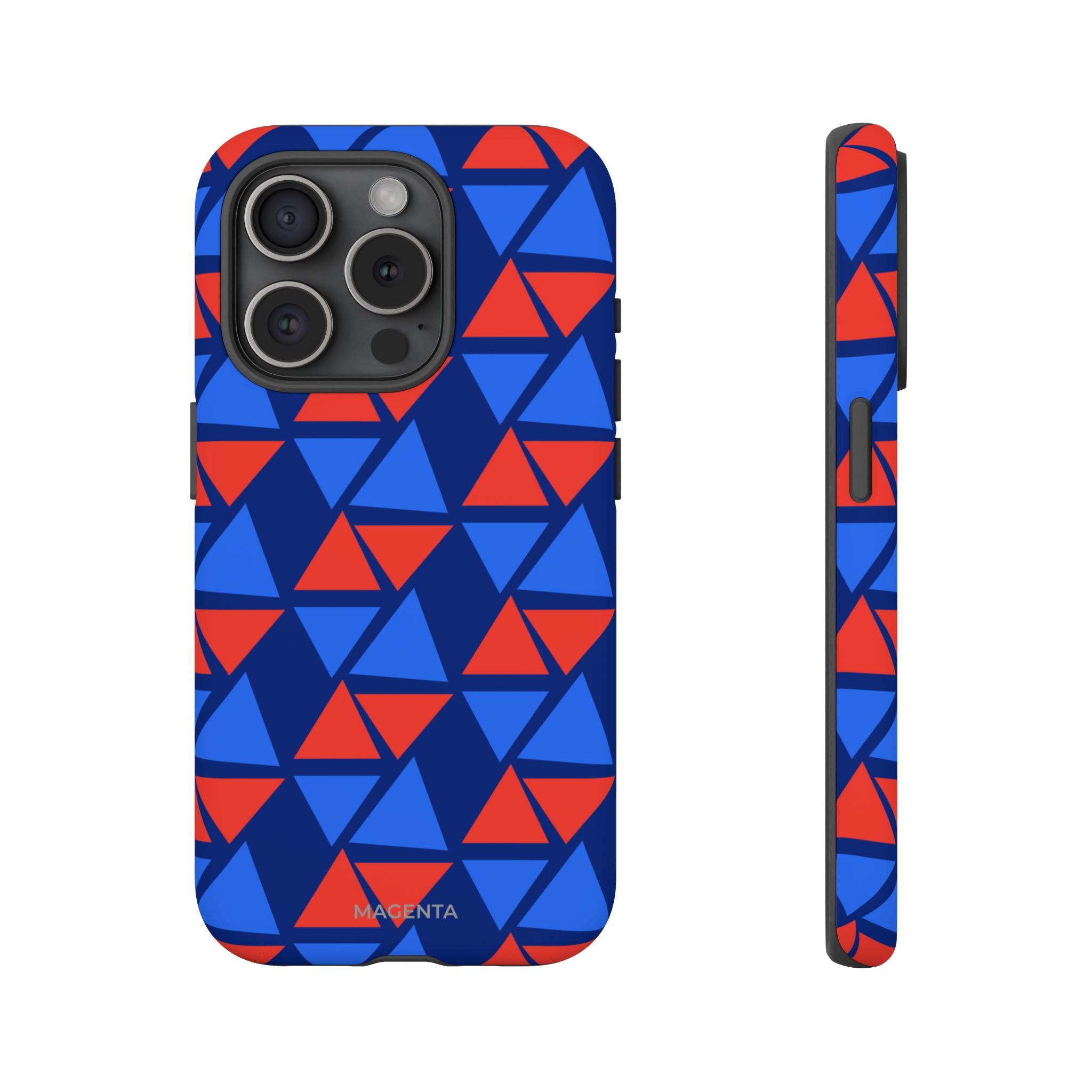 Blue Red Triangle Tough Case