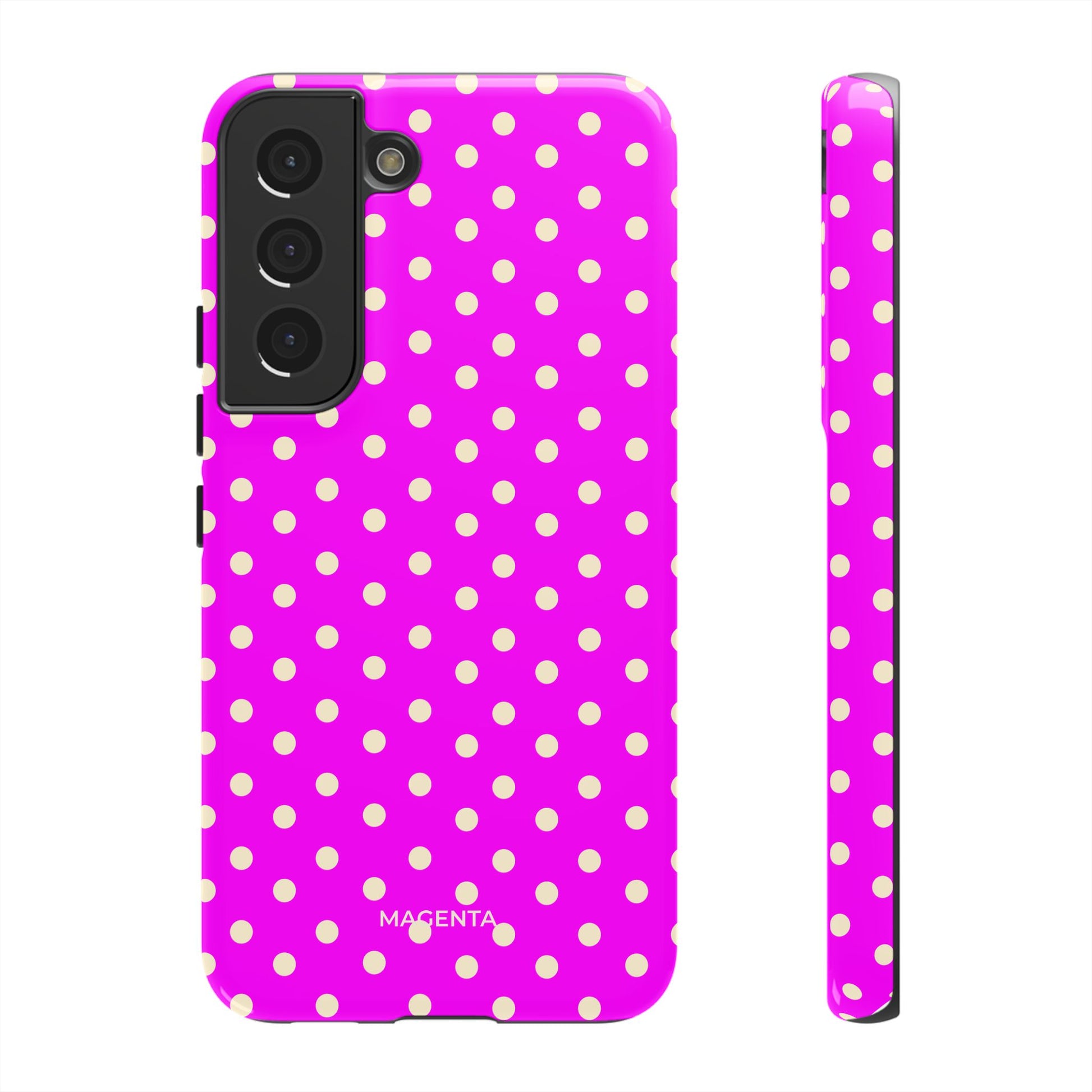 Cream On Magenta Polka Dot Tough Case
