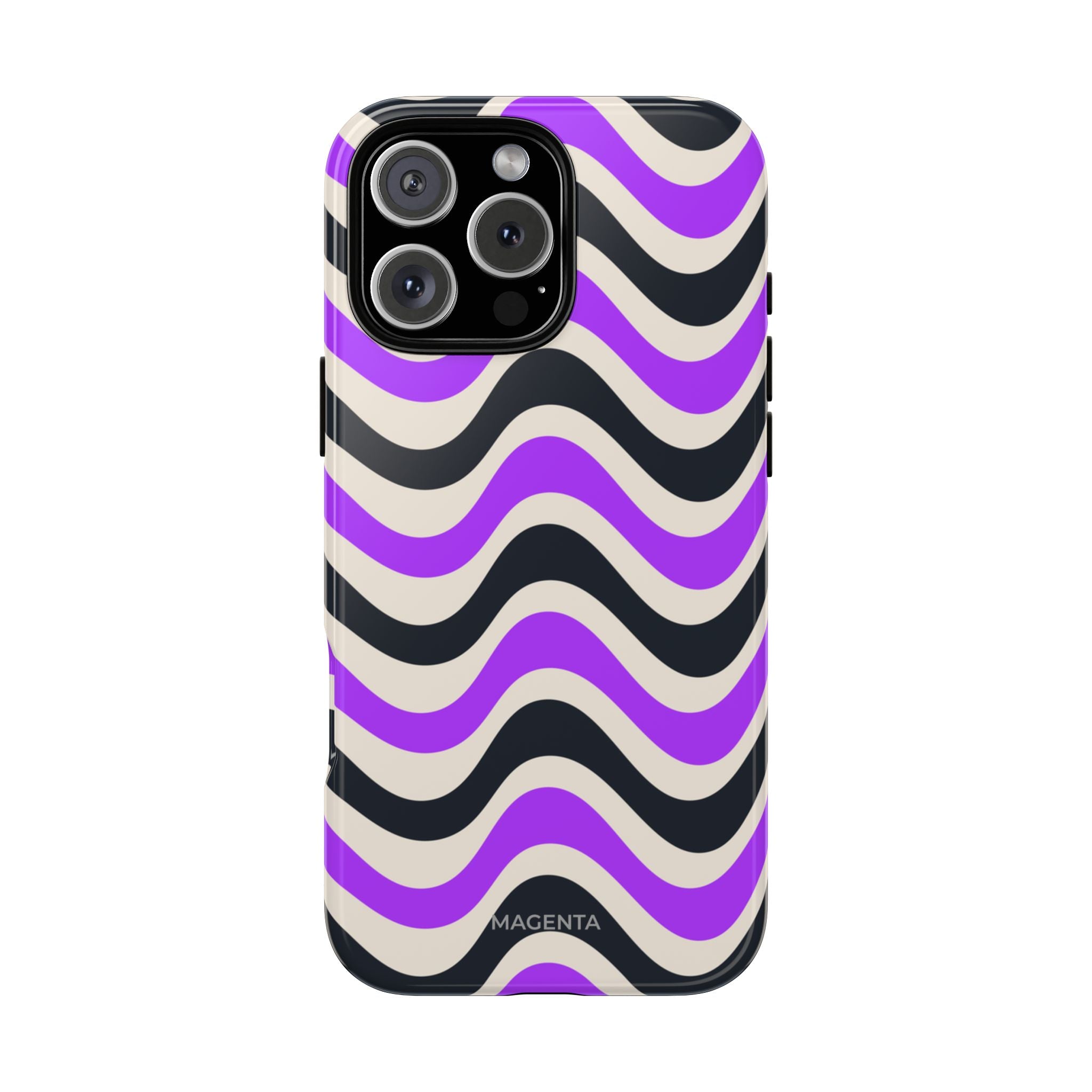 Purple Black Waves Tough Case