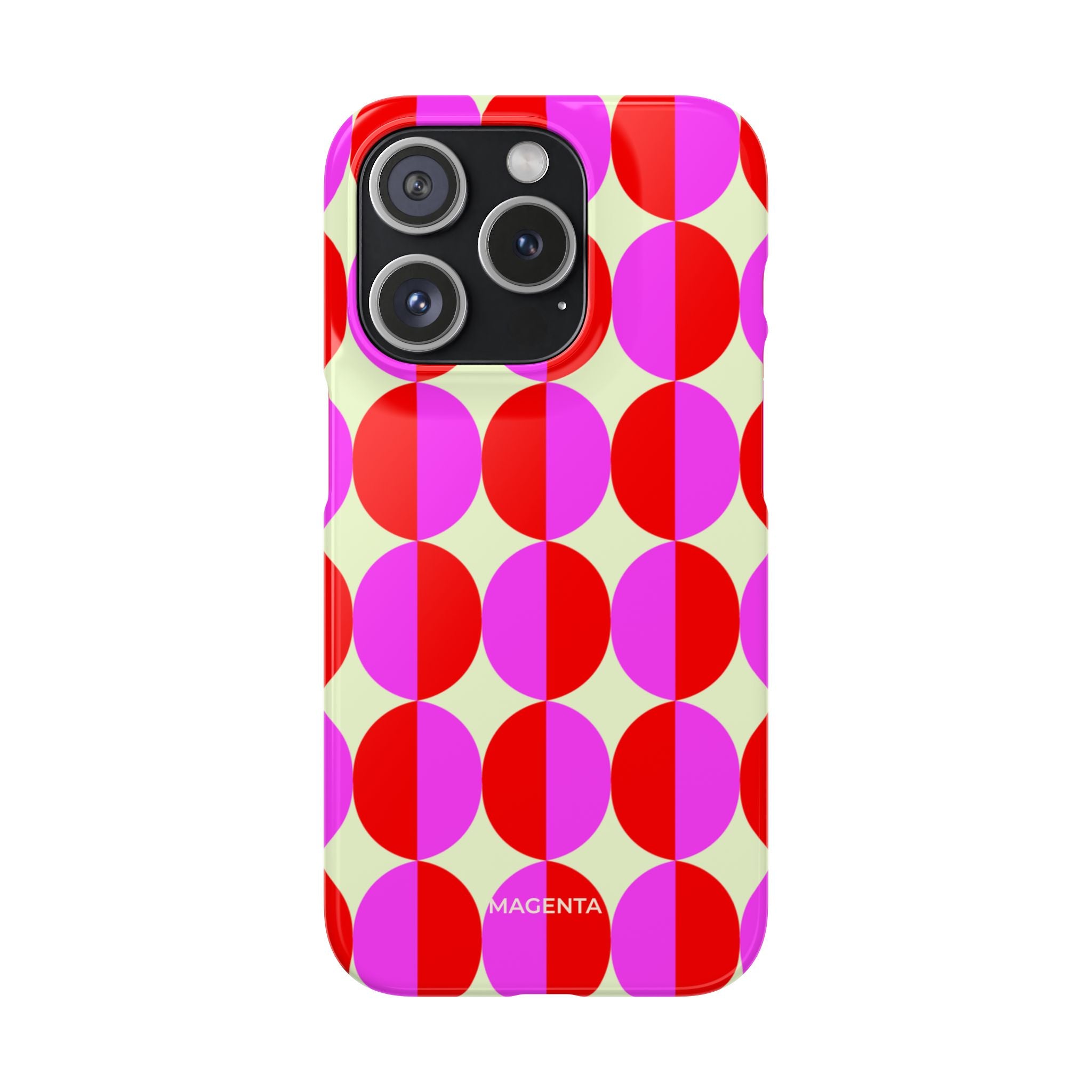 Red Pink Circle Snap Case