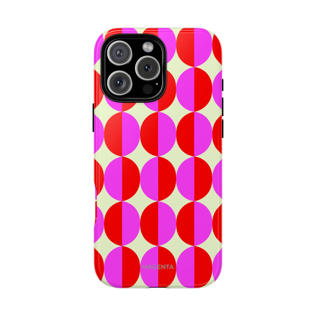 Red Pink Circle Tough Case