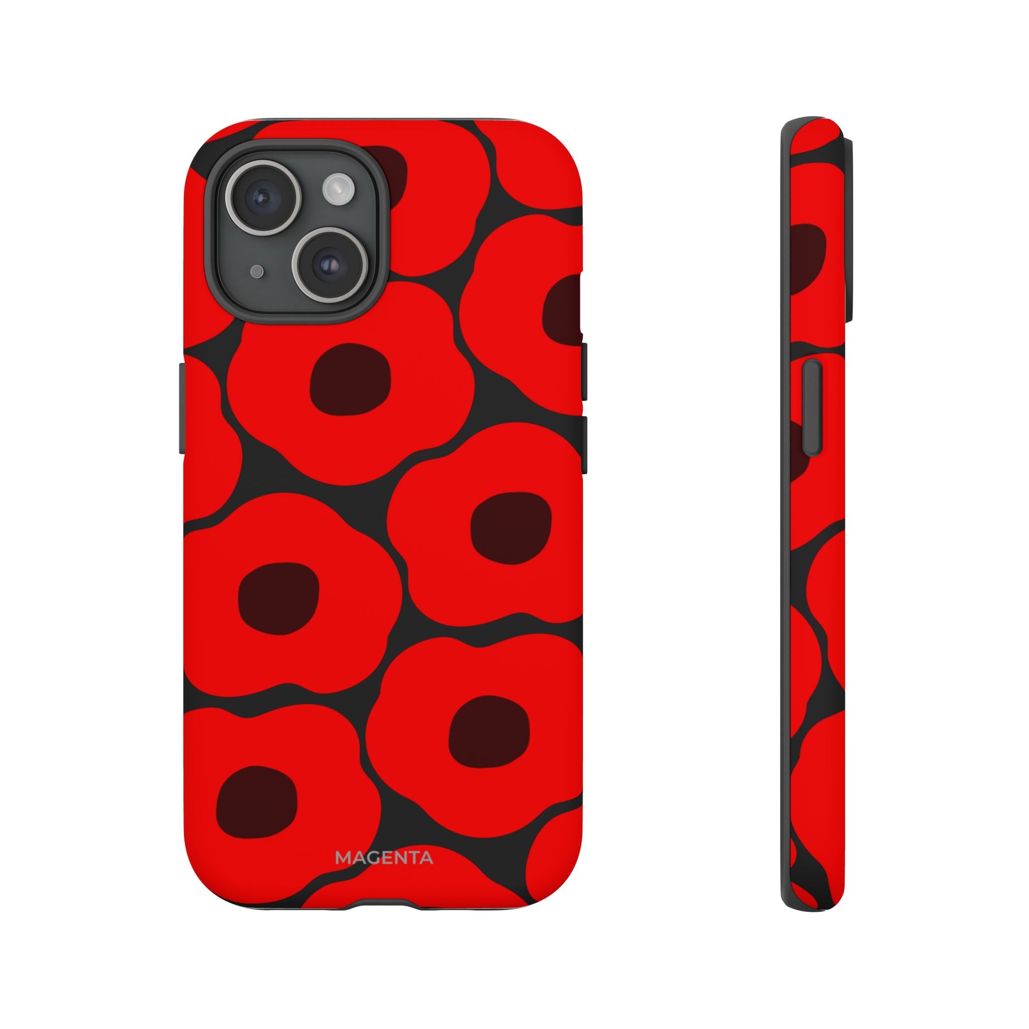 Red Poppy On ฺBlack Tough Case