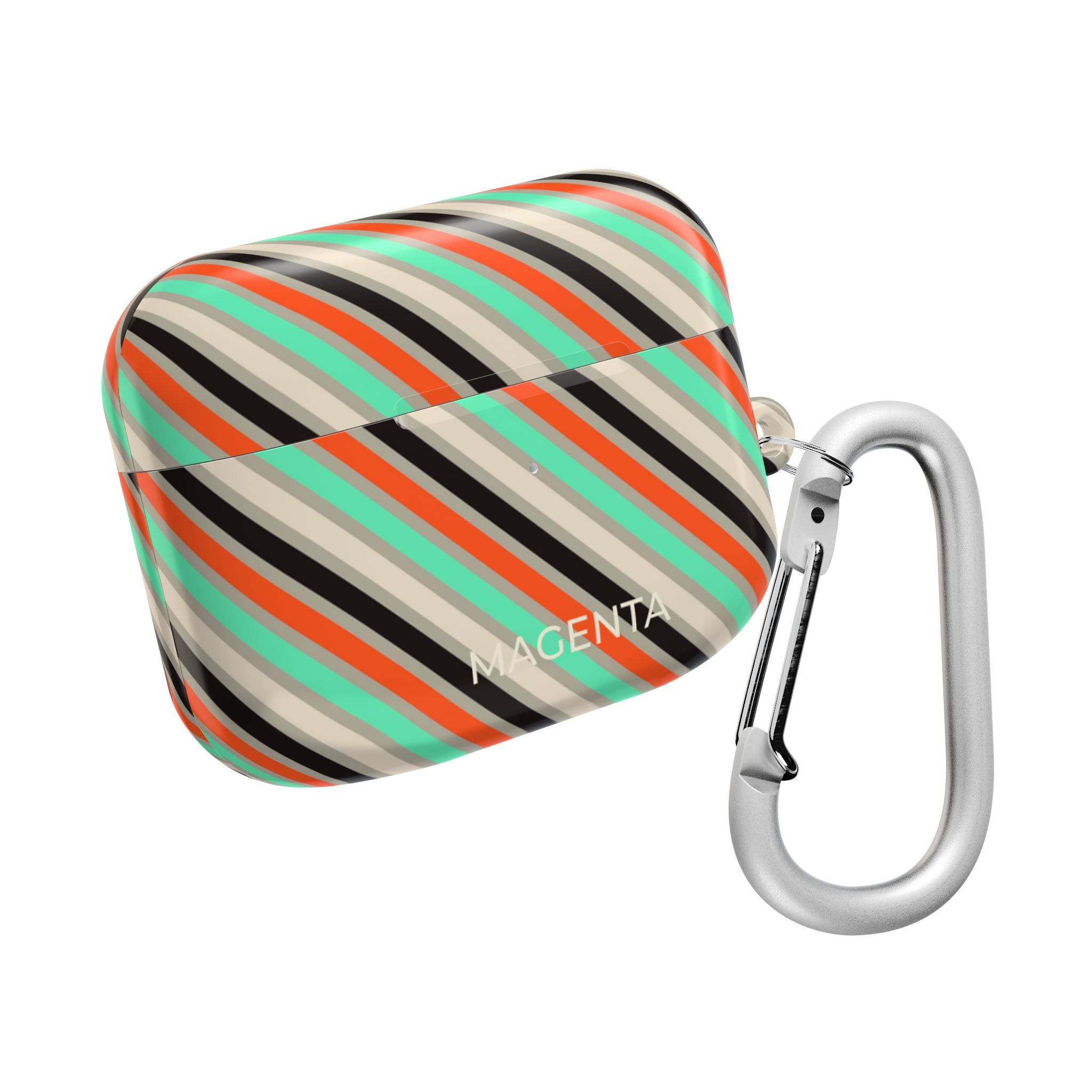Mint-Coral Stripes AirPods Pro Gen 1 Case