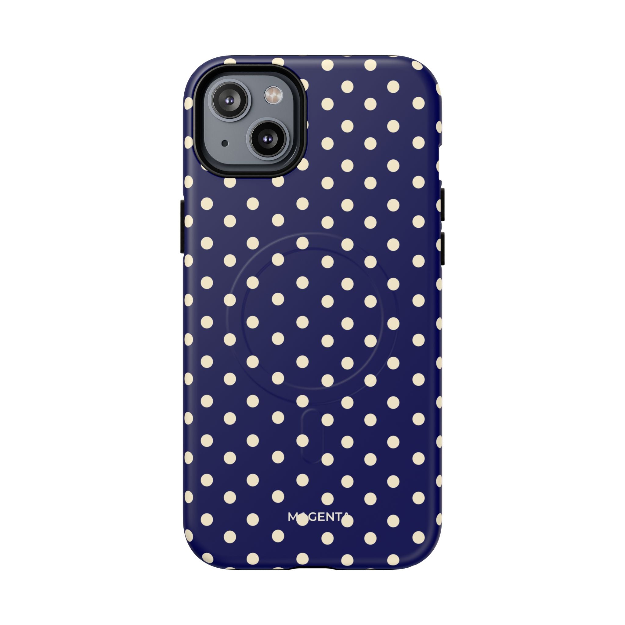 Cream On Navy Tough Magnetic Case