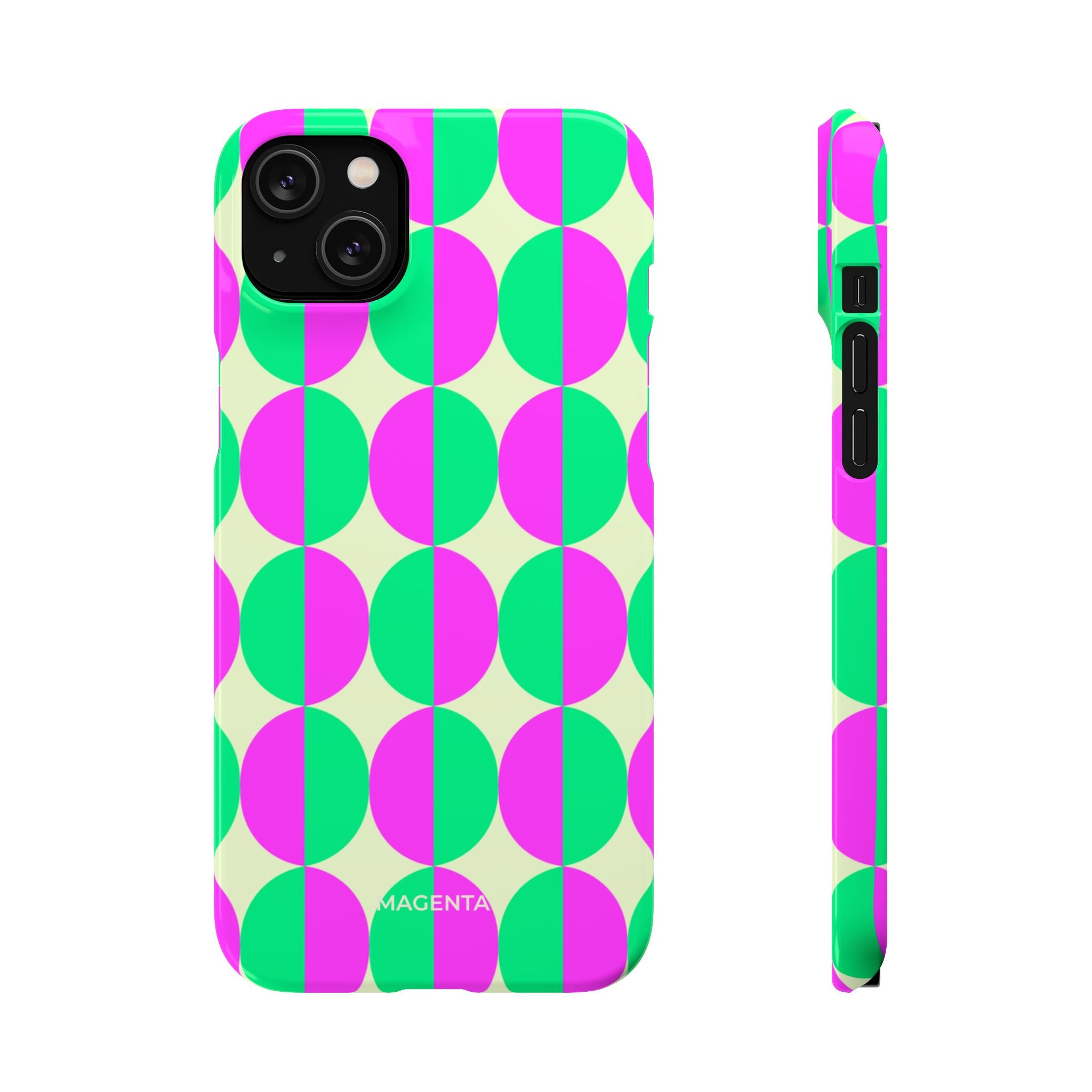 Purple Green Circle Snap Case