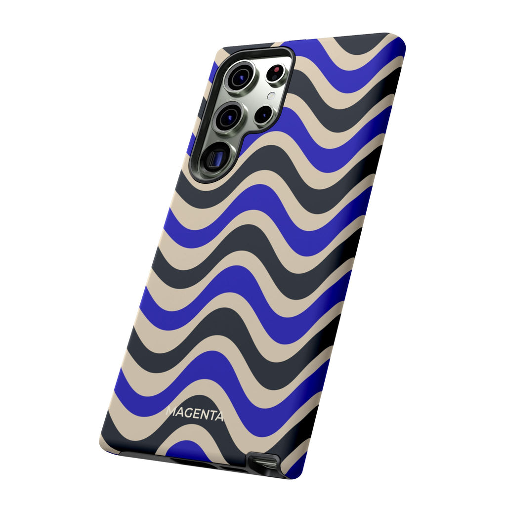 Black & Blue Waves Tough Case