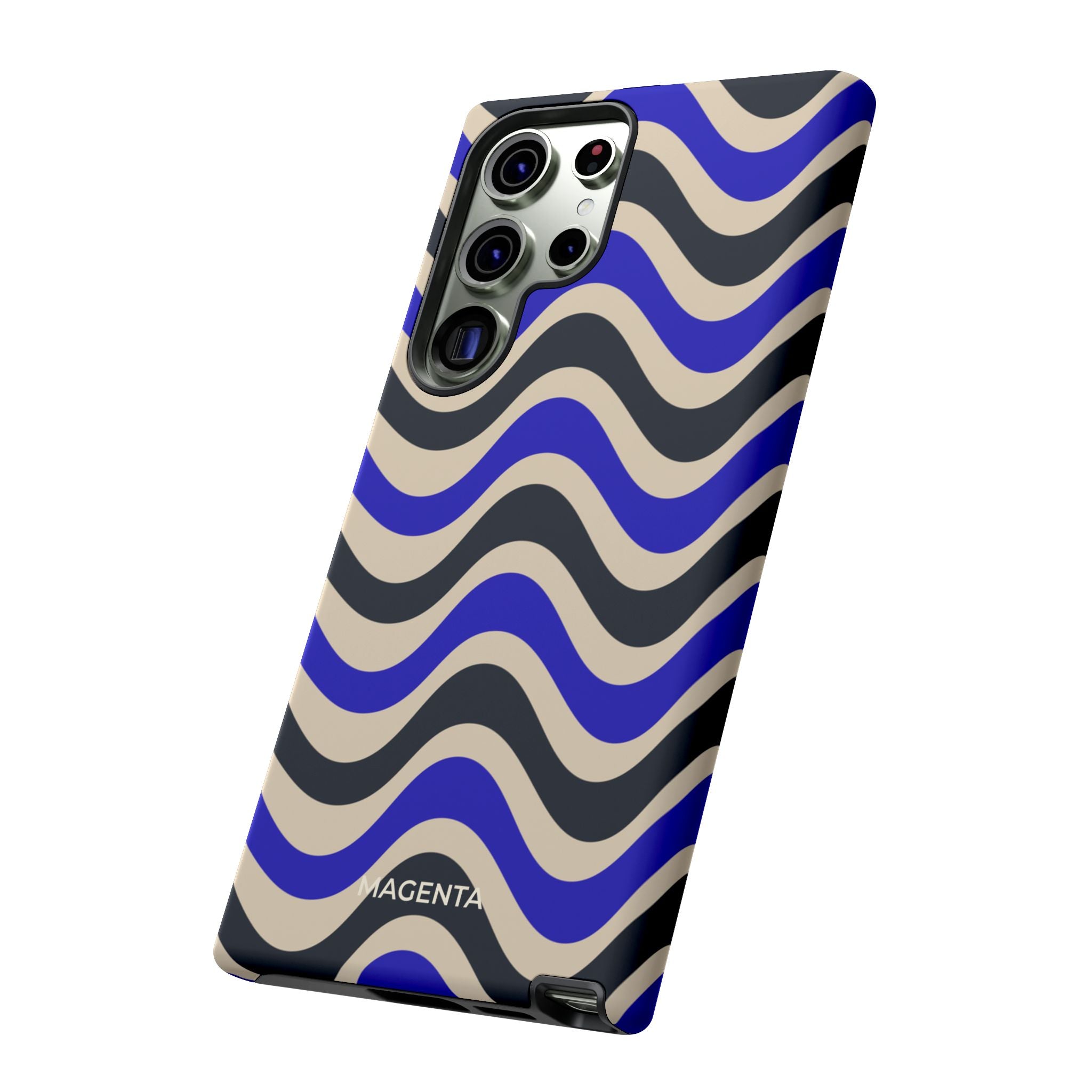 Black & Blue Waves Tough Case