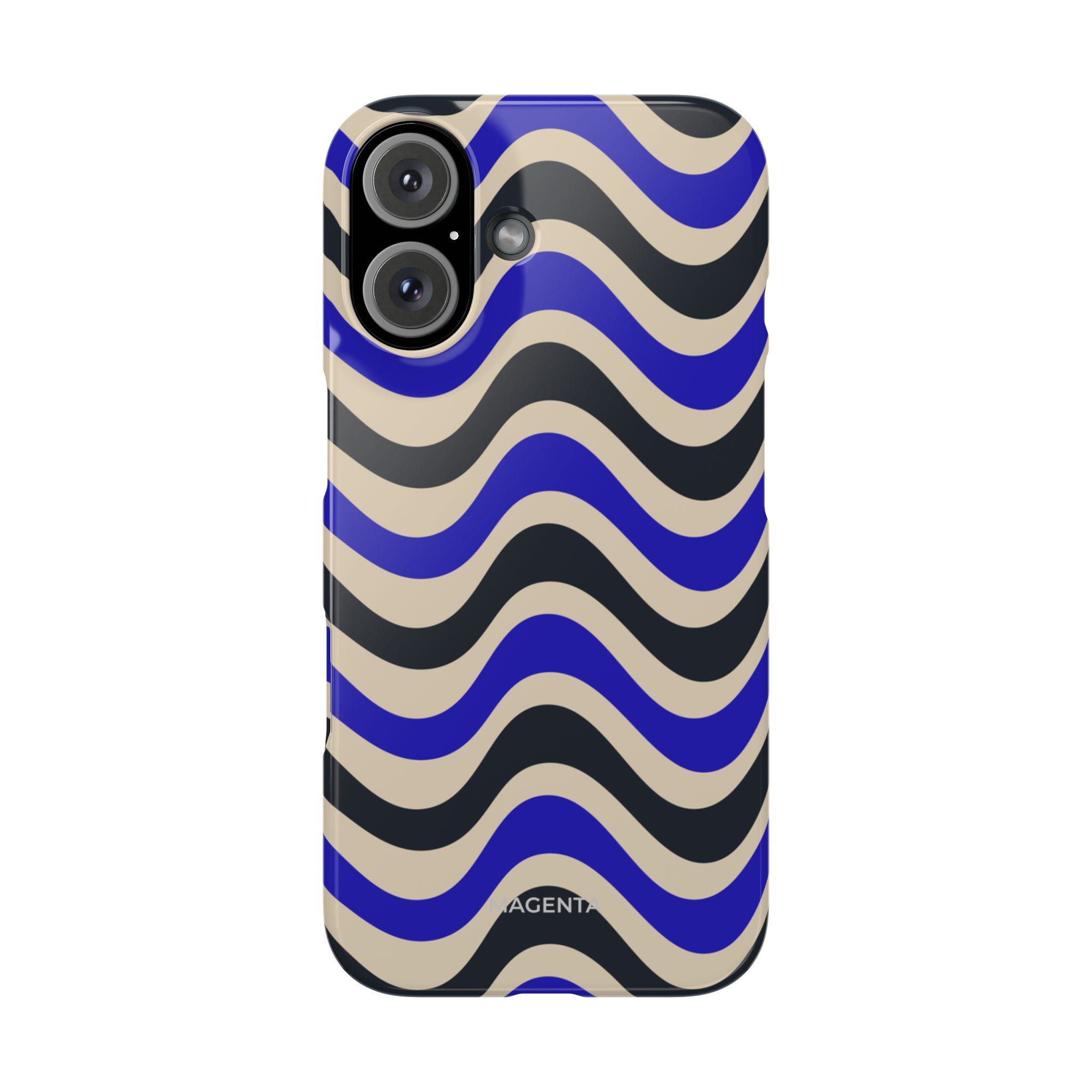 Black & Blue Waves Snap Case