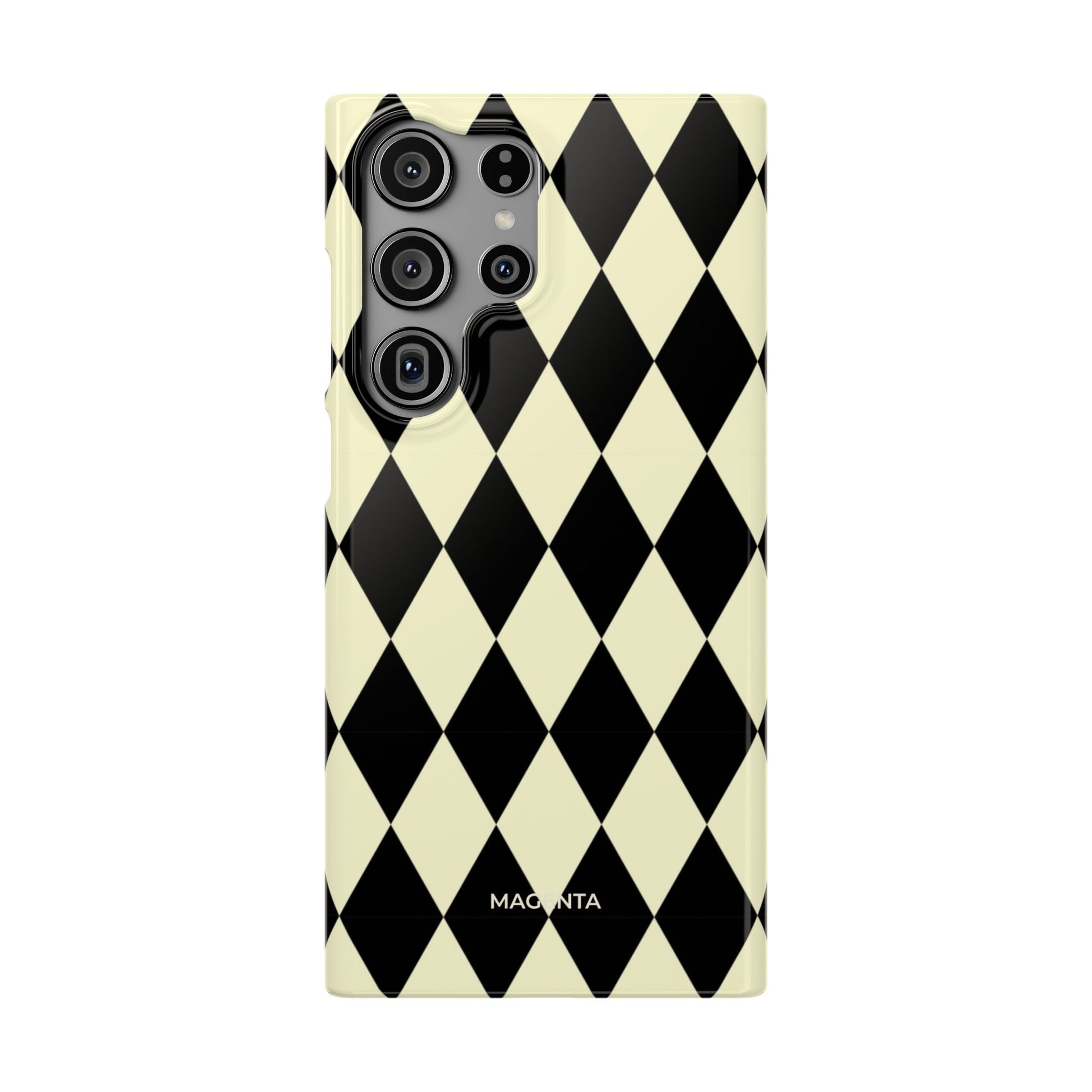 Black & Cream Geometric Snap Case