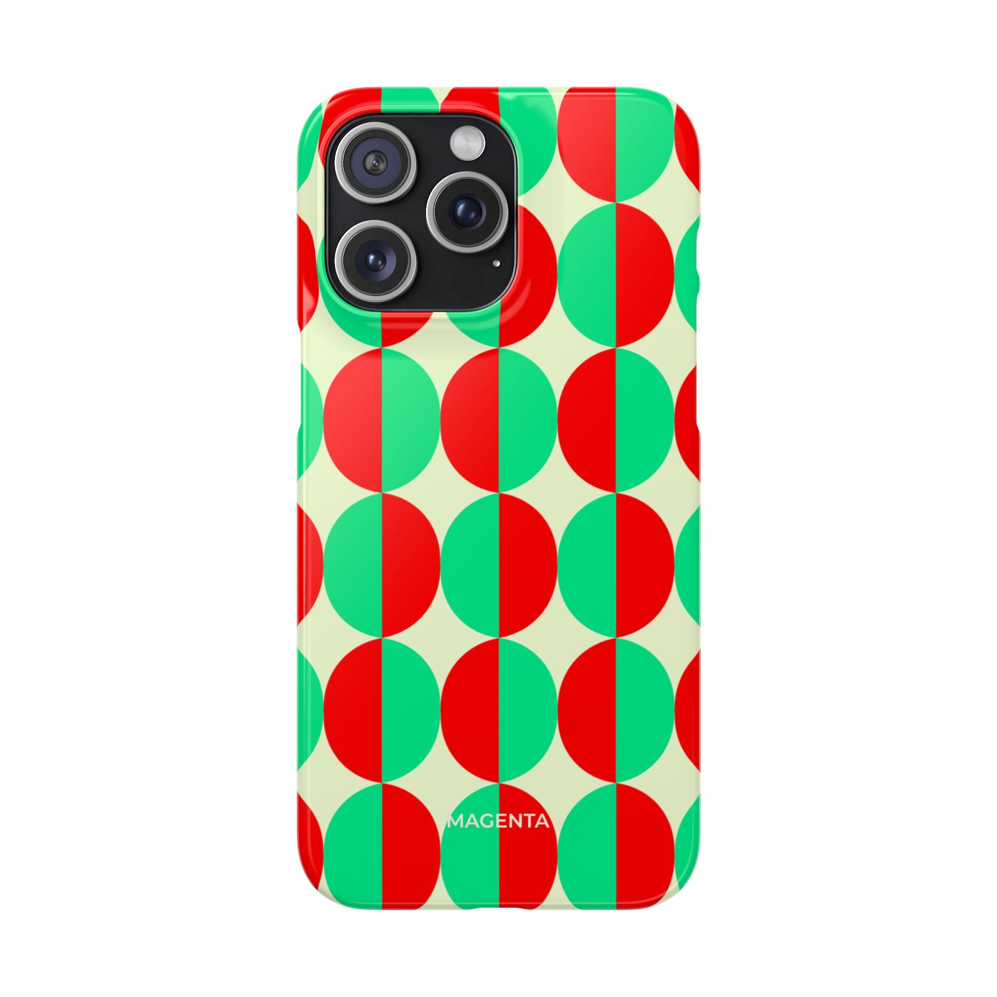 Red Green Circle Snap Case