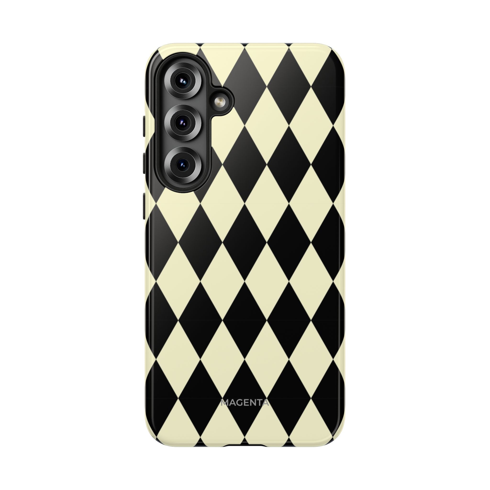 Black & Cream Geometric Tough Case