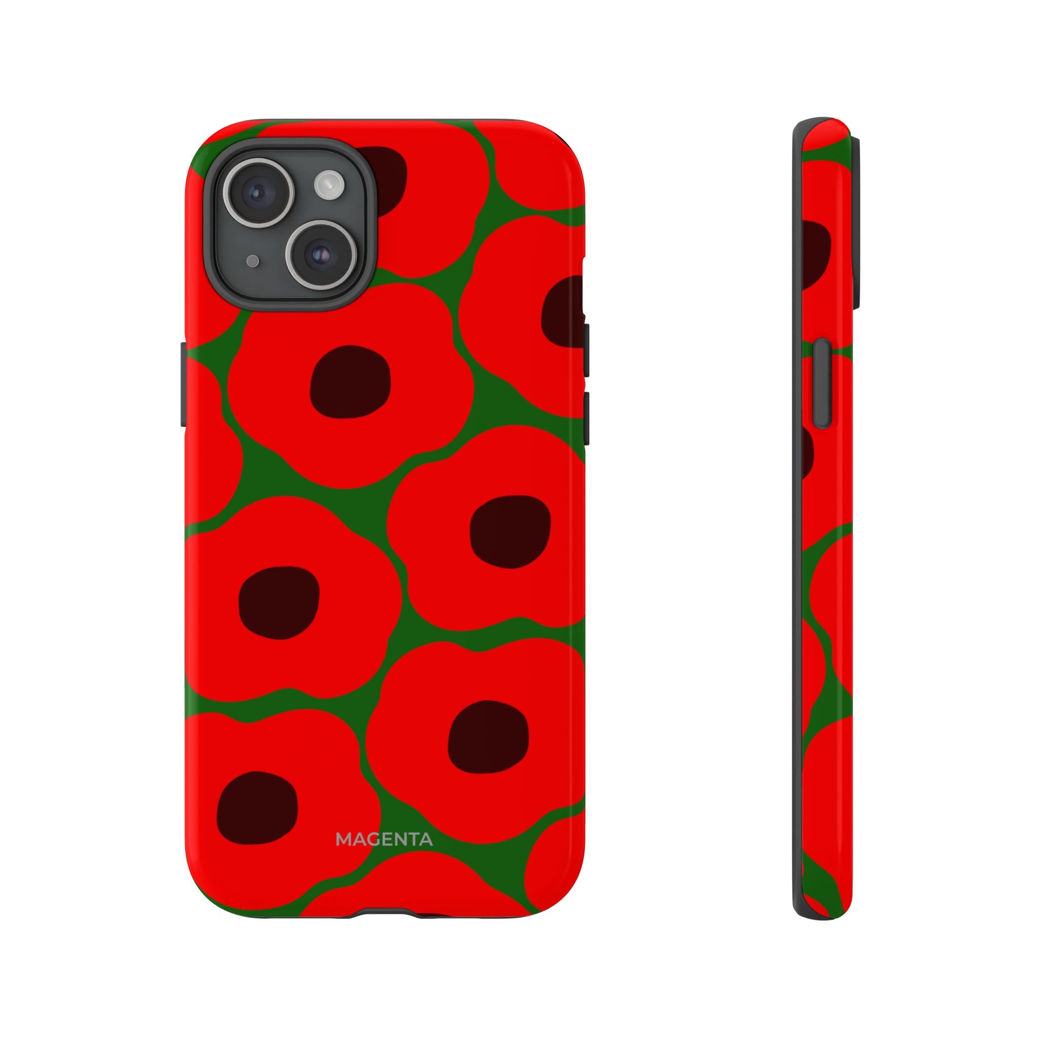 Red Poppy On Deep Green Tough Case