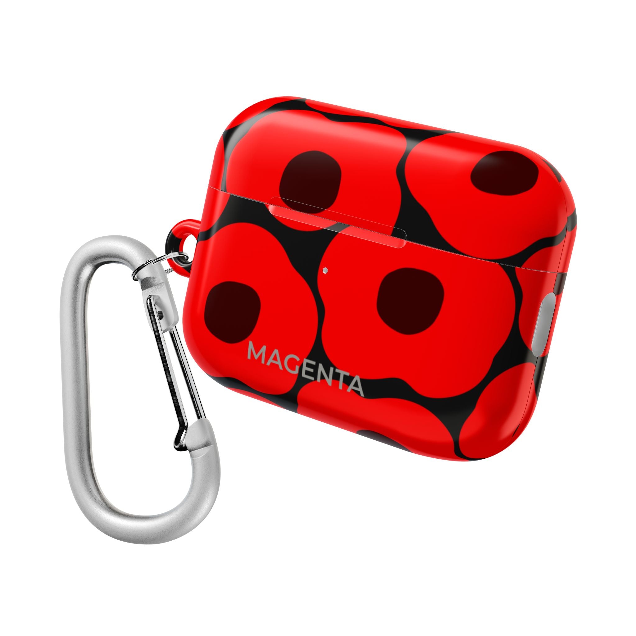 Vibrant Floral AirPods Pro Gen 2 Case - Red on Black