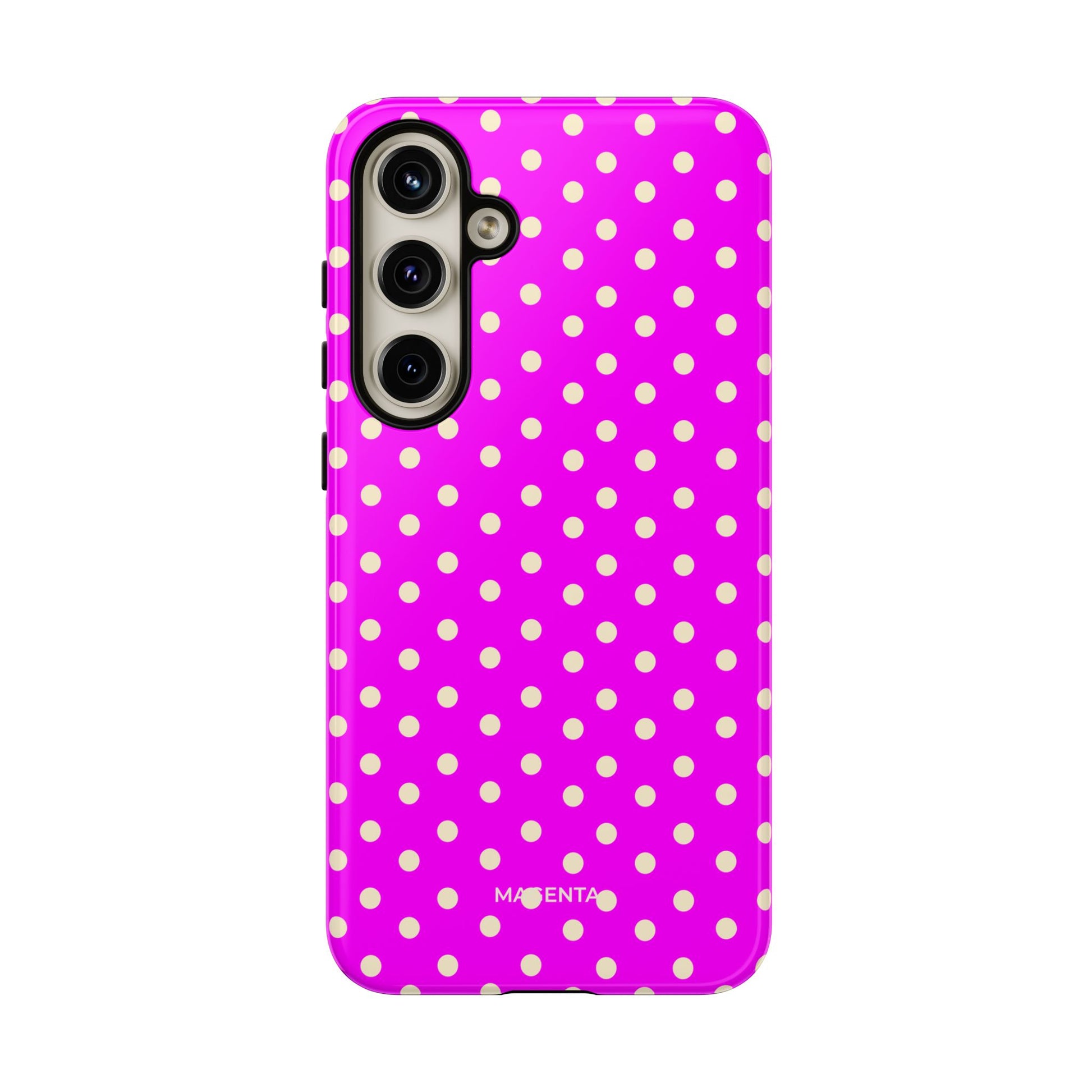 Cream On Magenta Polka Dot Tough Case