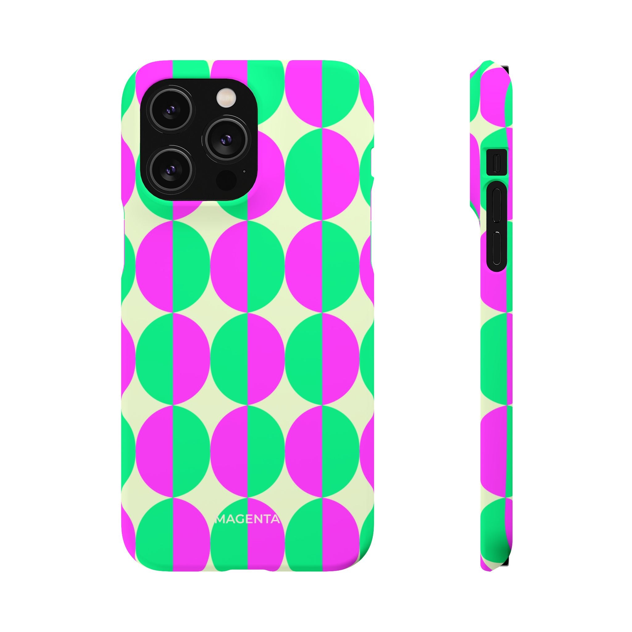 Purple Green Circle Snap Case