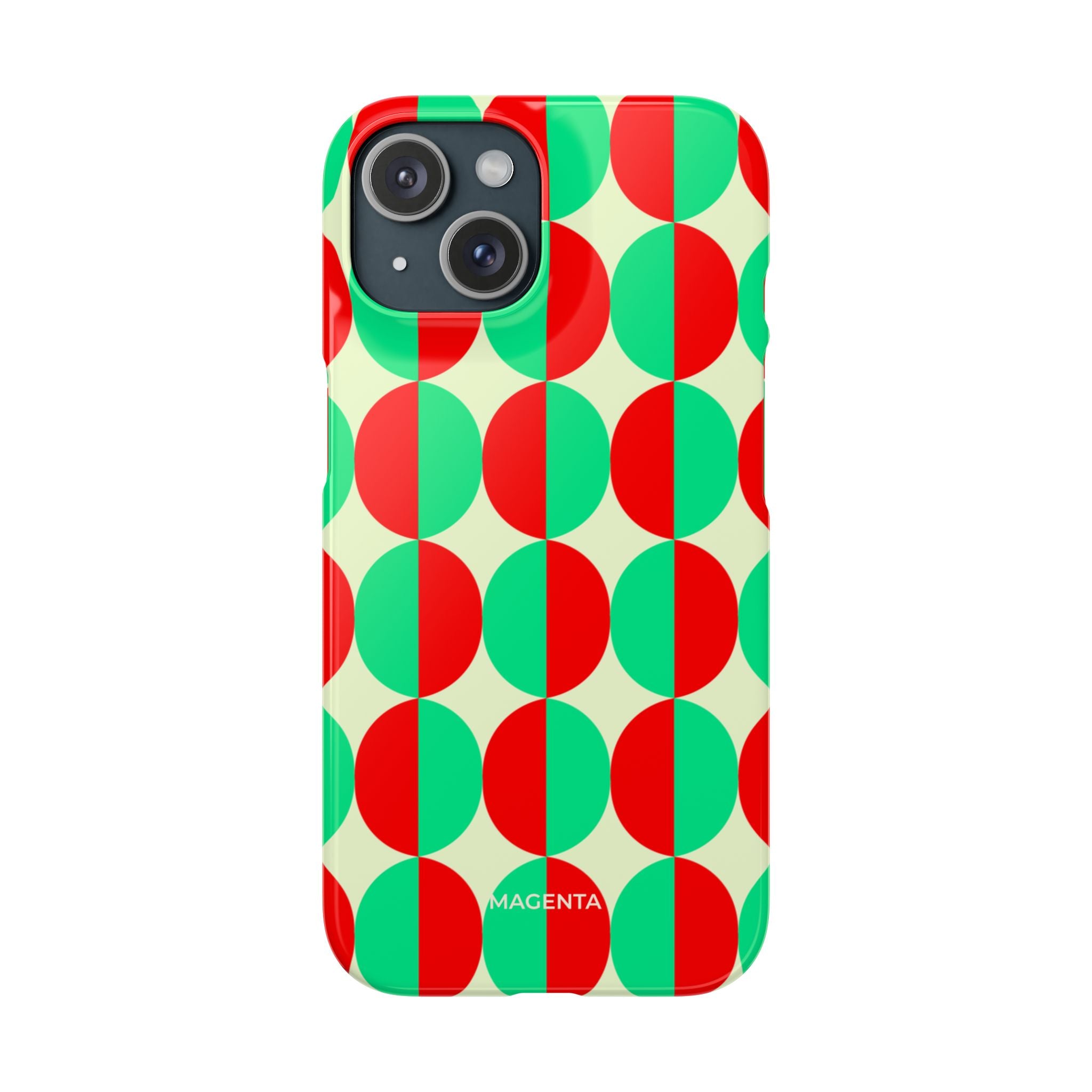 Red Green Circle Snap Case