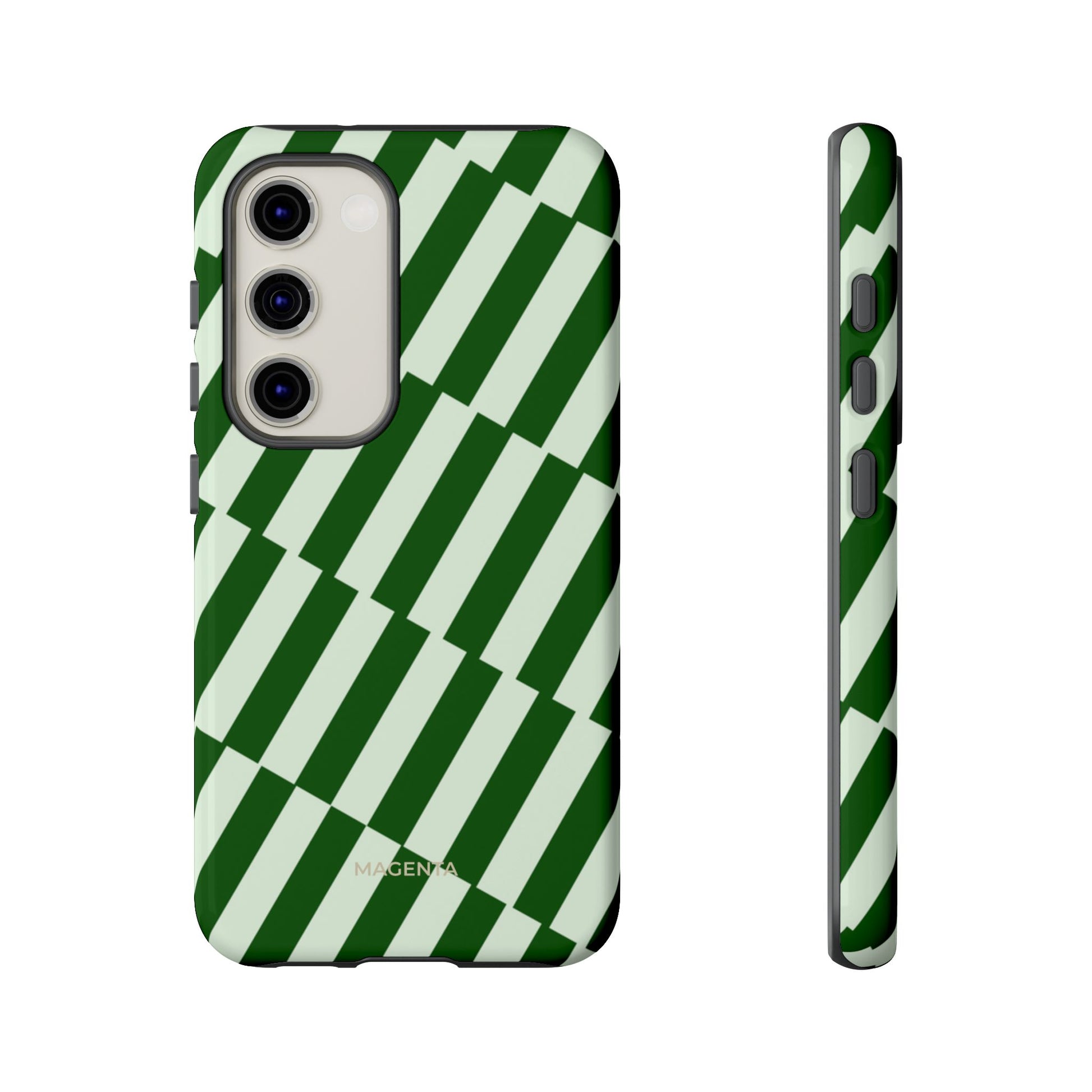 Deep Green Stripes Tough Case