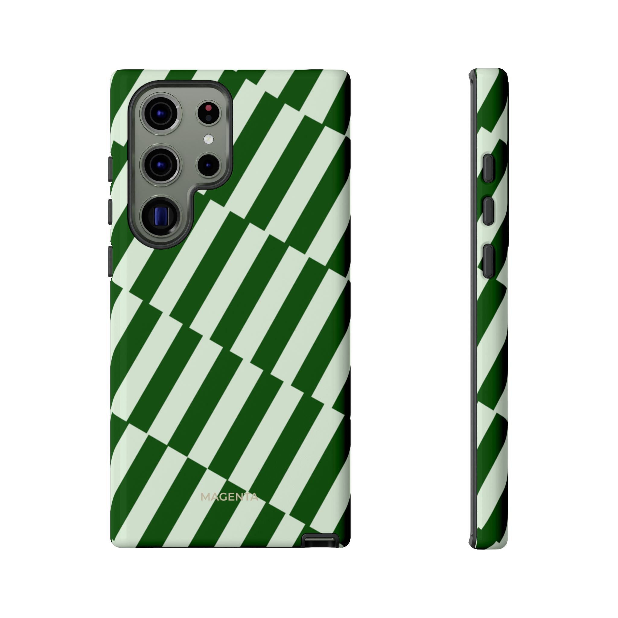 Deep Green Stripes Tough Case